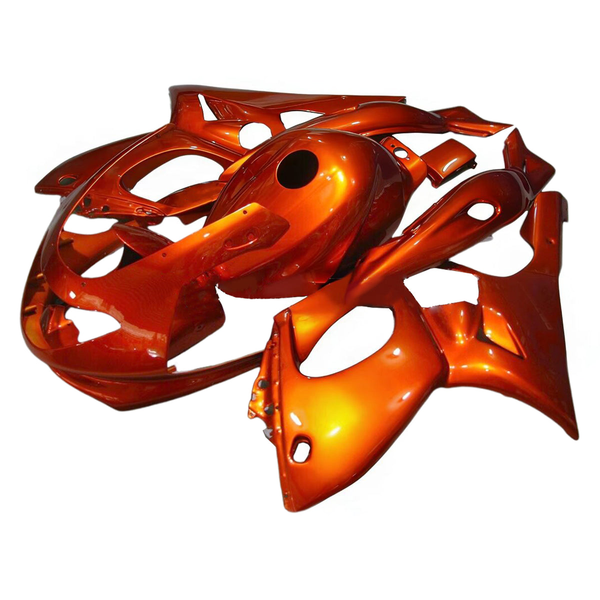 Amotopart 1996-2007 Yamaha YZF 600R Thundercat Red White Orange Fairing Kit