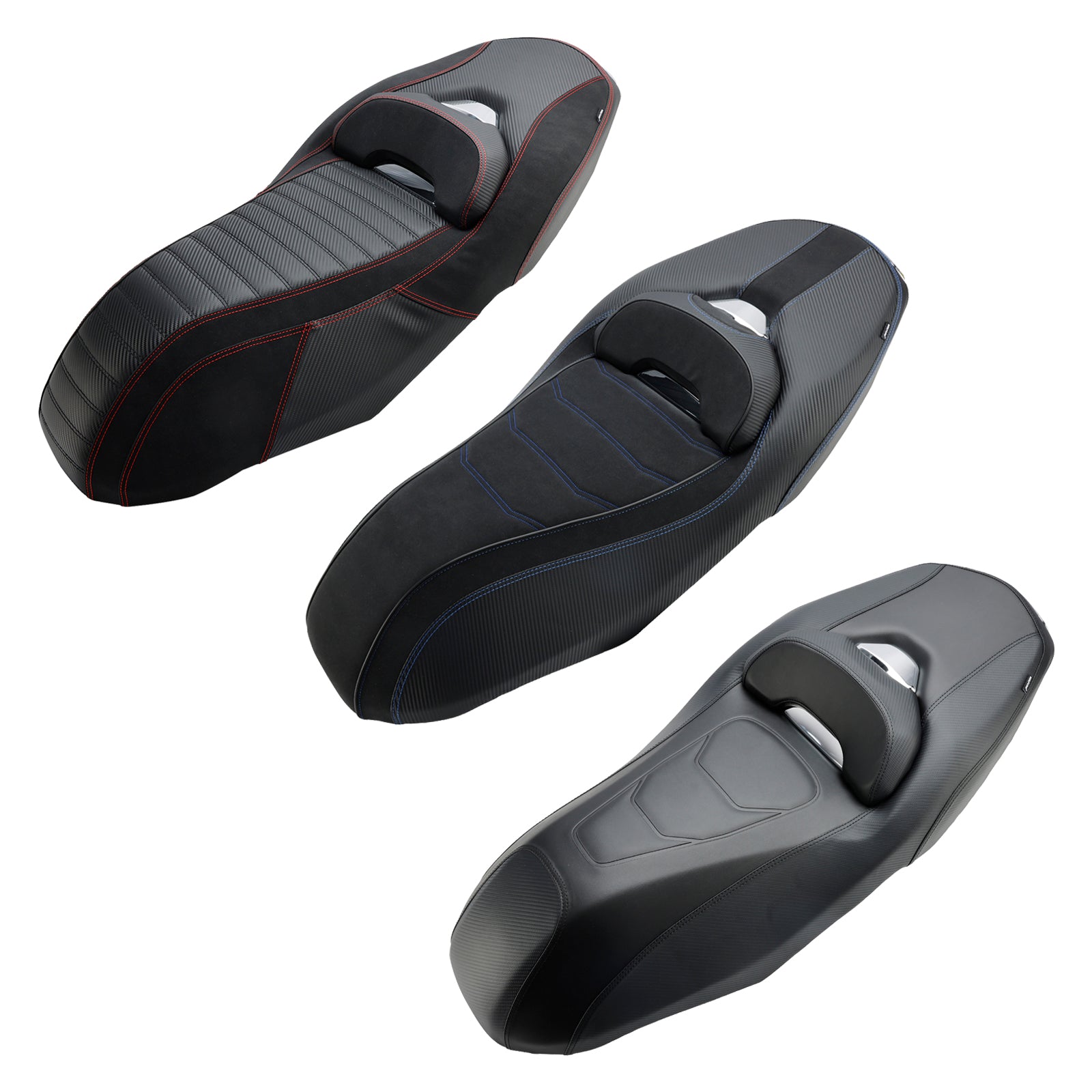 23-24 Yamaha X-Max 300 Asiento de pasajero con cojín completo para color rojo