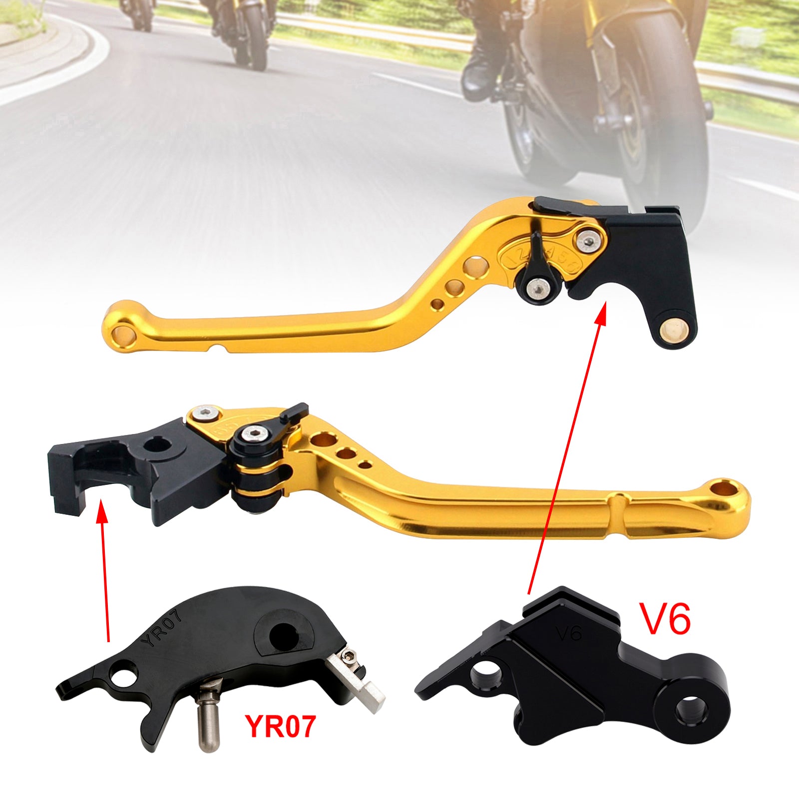 2024-2025 YAMAHA XSR900 XSR900GP MT-09 MT-09SP Lång kopplingsbromsspak
