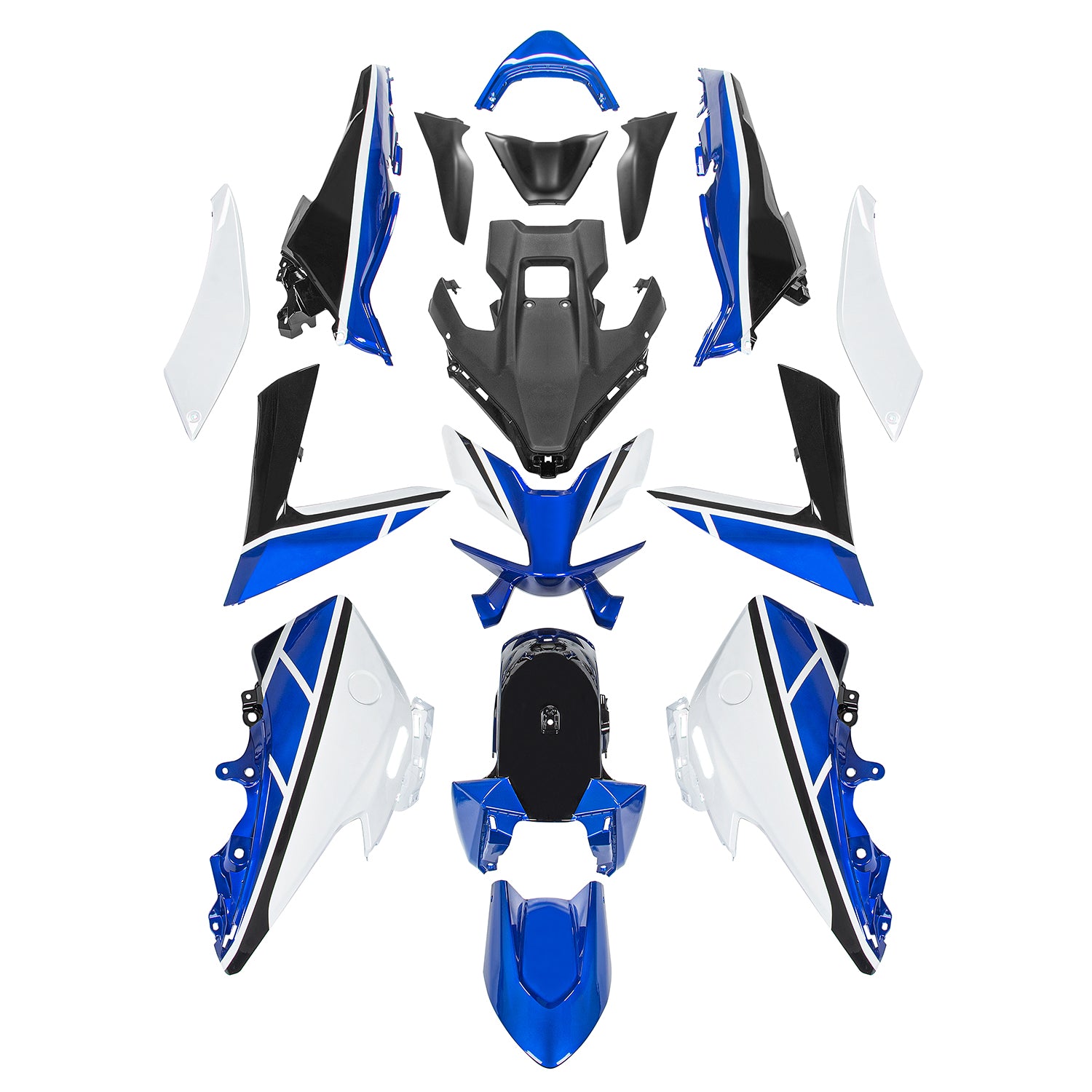 Amotopart 2023-2024 Yamaha T-MAX 560 Black White Blue Fairing Kit