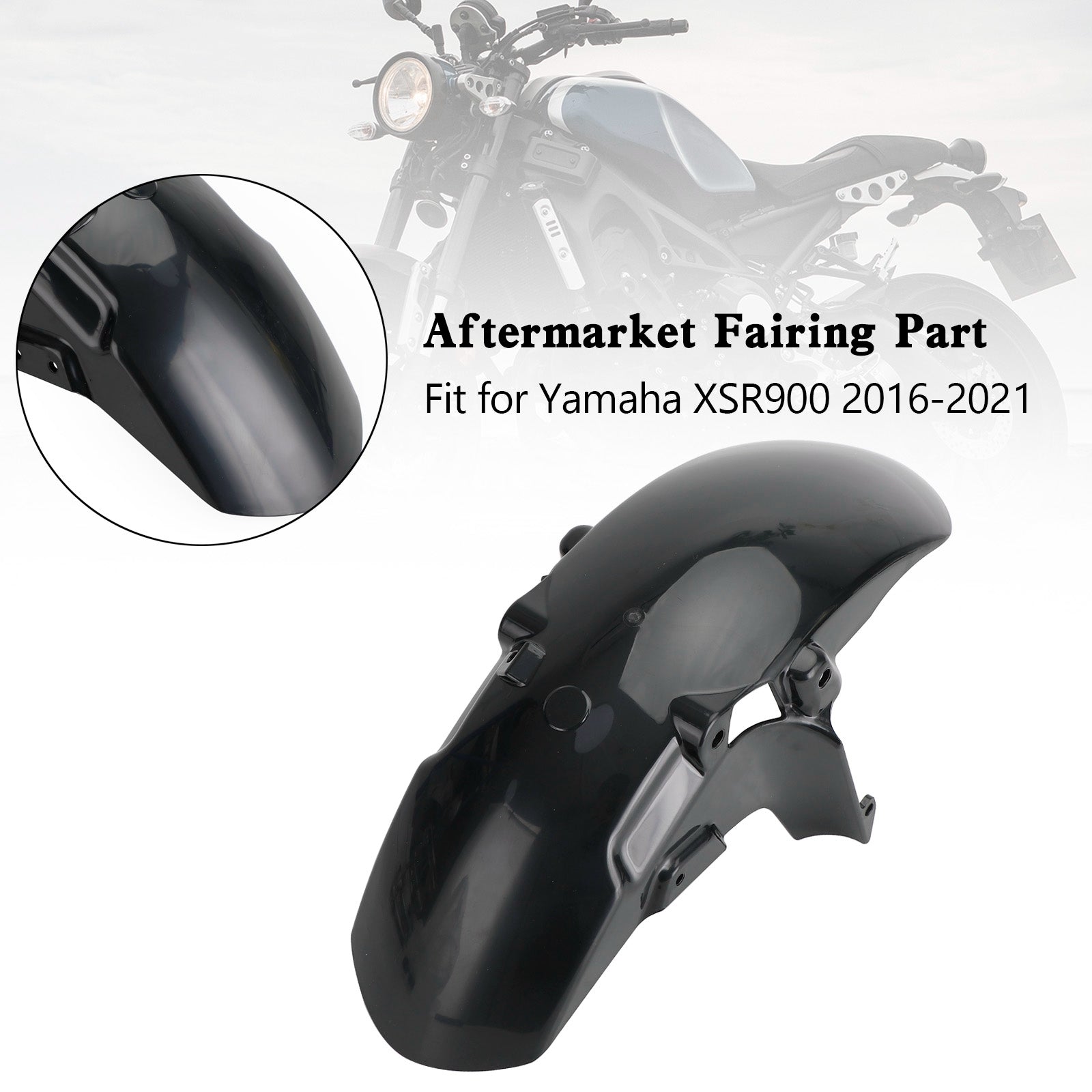 Omålad ABS Front Fender Mudguard Fairing för Yamaha XSR900 2016-2021