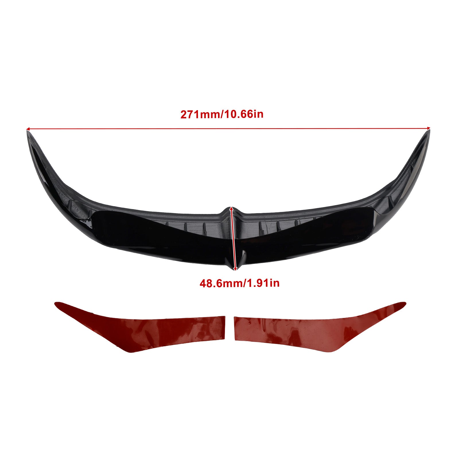 96-13 Electra Street Glides Trikes Bat Brow Batwing Fairing Accent Trim