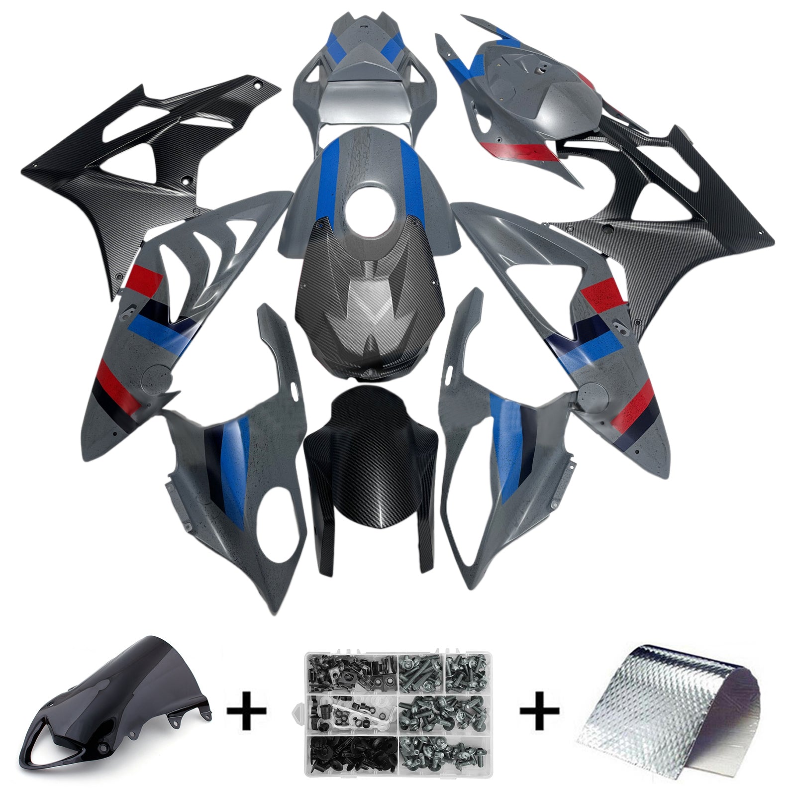 AMOTOPART 2009-2014 BMW S1000RR MOTEUR DE FIBERS DE CARBON