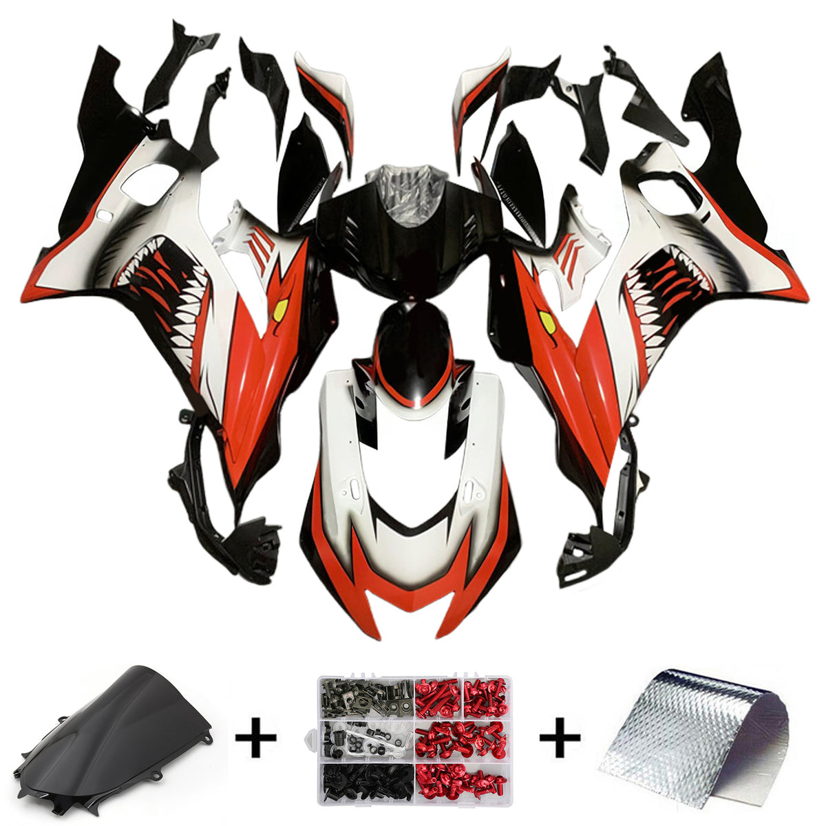 Amotopart 2017-2023 Yamaha YZF-R6 Red White Black Fairing Kit