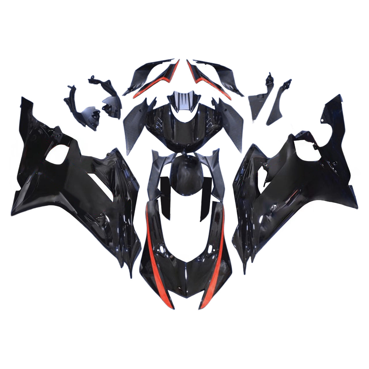 Amotopart 2017-2023 Yamaha YZF-R6 Black Blue White Fairing Kit