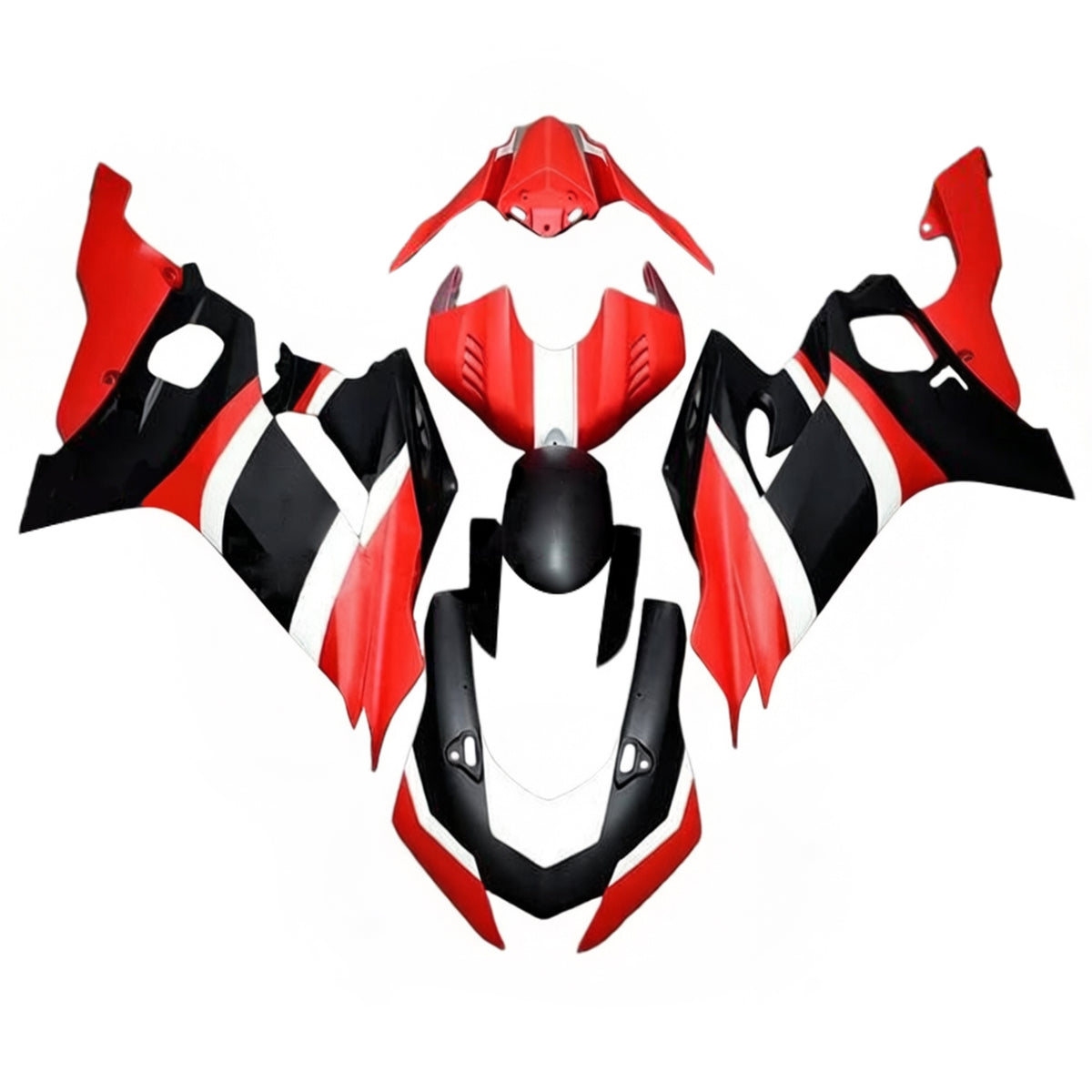 Amotopart 2017-2023 Yamaha YZF-R6 White Black Red Fairing Kit