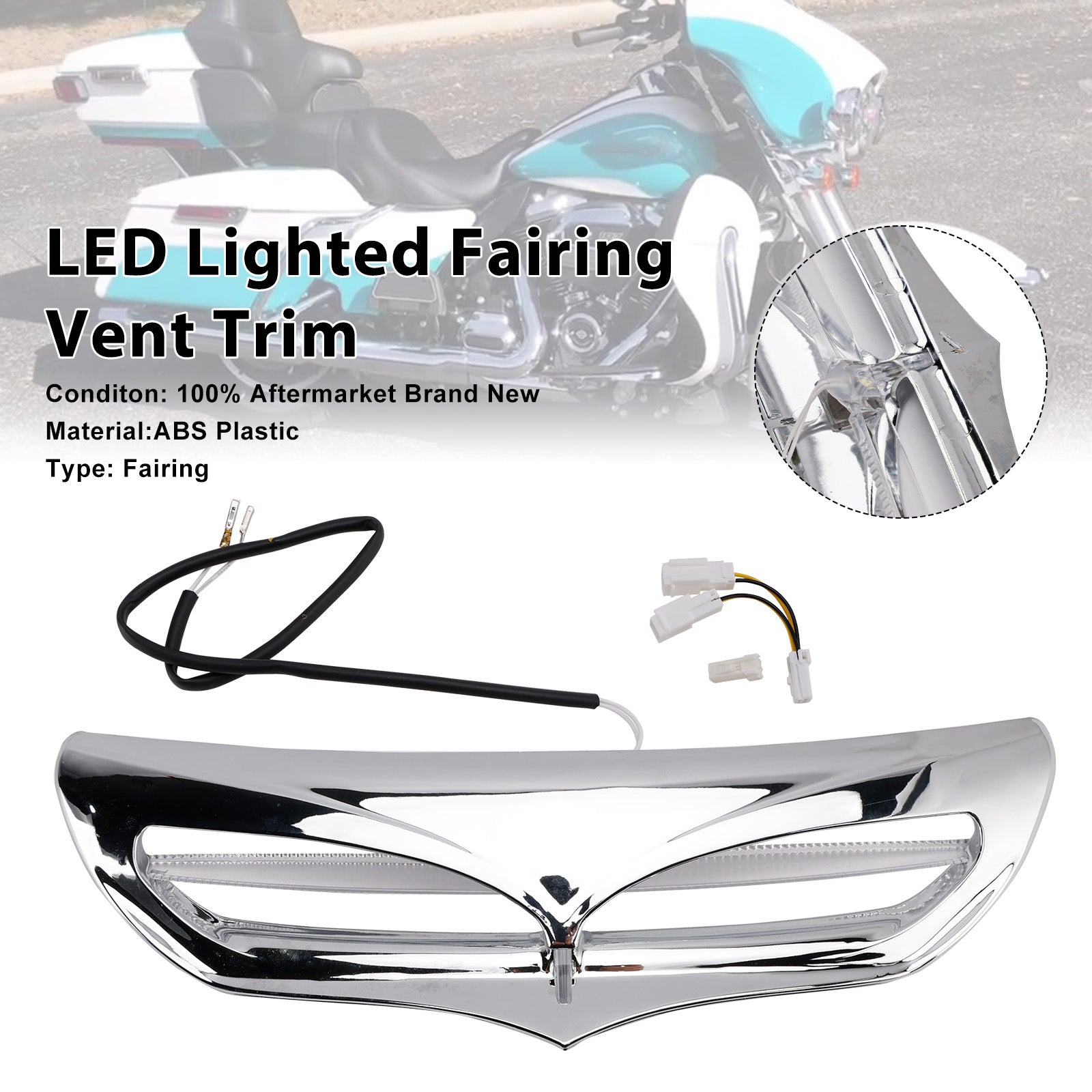 2014-2022 Electra Street Glide FLHTCU LED Lighted Fairing Vent Trim