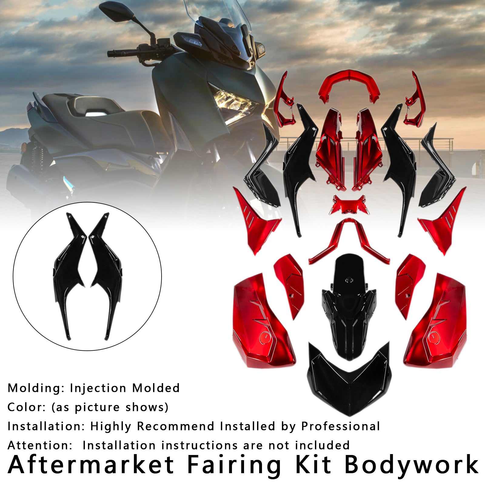 Amotopart 2023-2024 Yamaha X-MAX 300 Fairing Kit