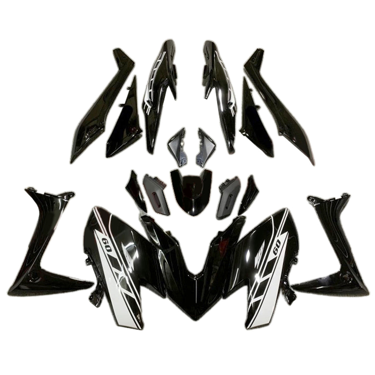 Amotopart 2019-2021 Yamaha TMAX560 Black Gray Fairing Kit