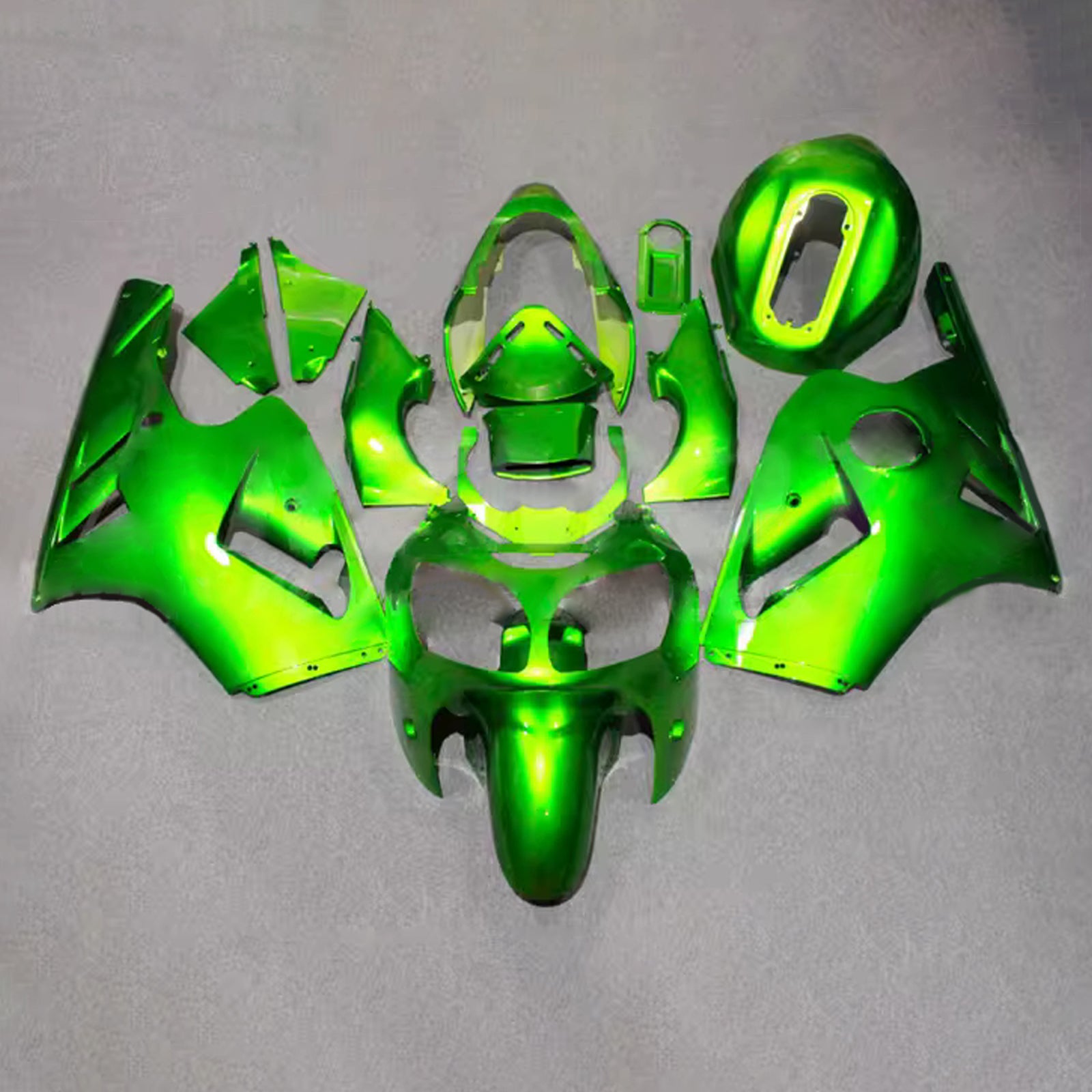 Amotopart 2000-2001 Kawasaki ZX12R Green Fairing Kit