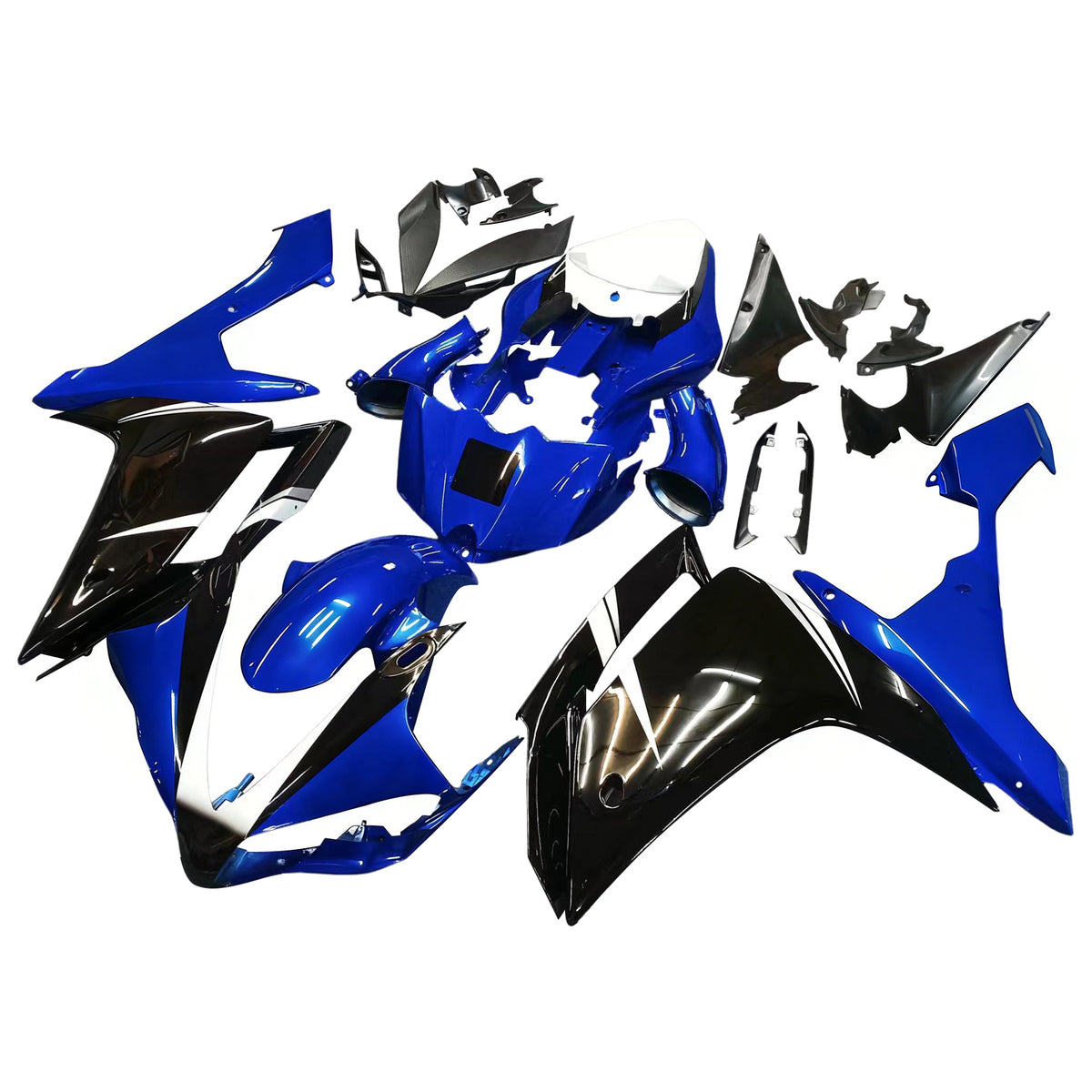 Amotopart 2007-2008 Yamaha YZF-R1 Blue Black White Fairing Kit