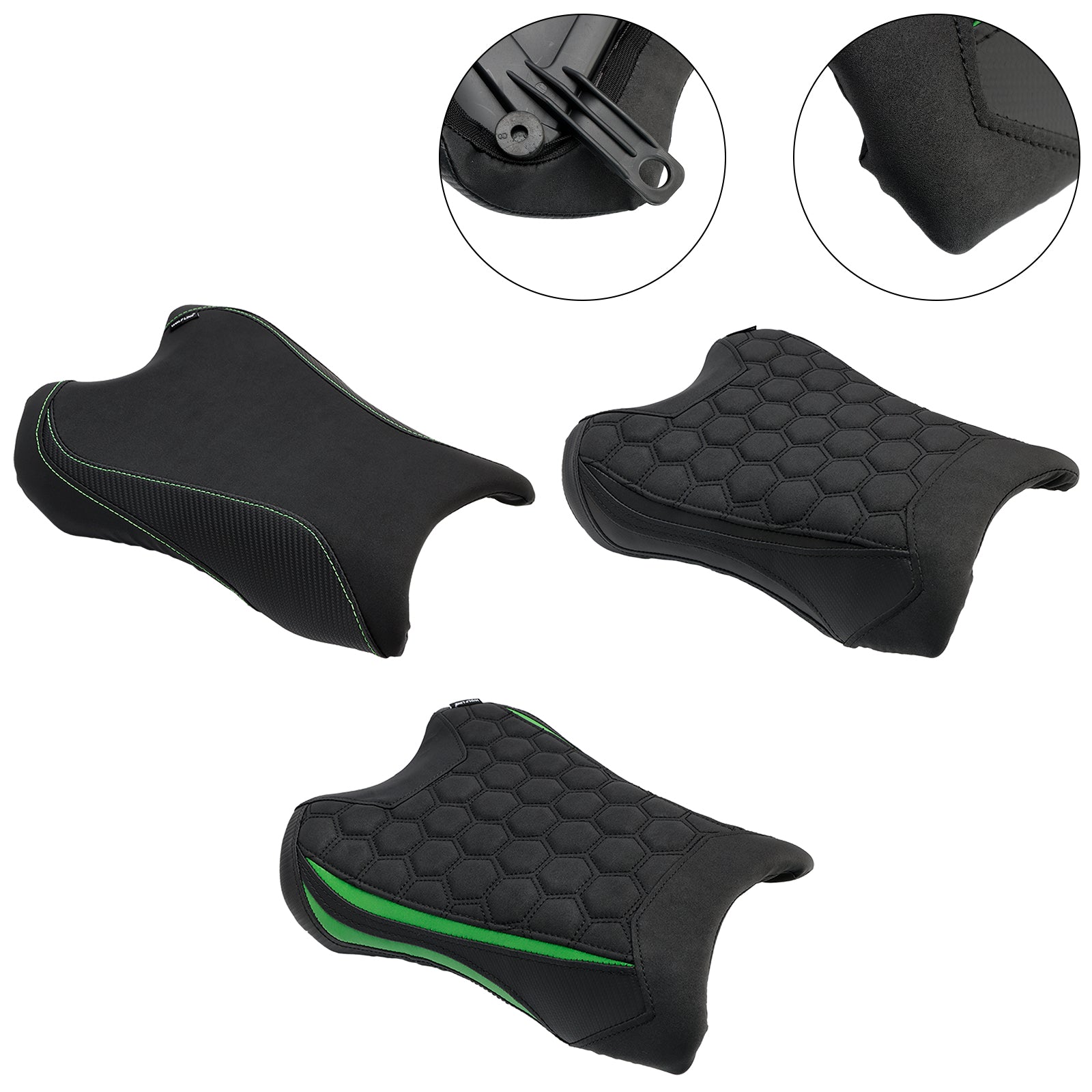 2021-2023 Kawasaki Zx-10R/Rr Front Driver Raider Seat Pillion Saddle Green