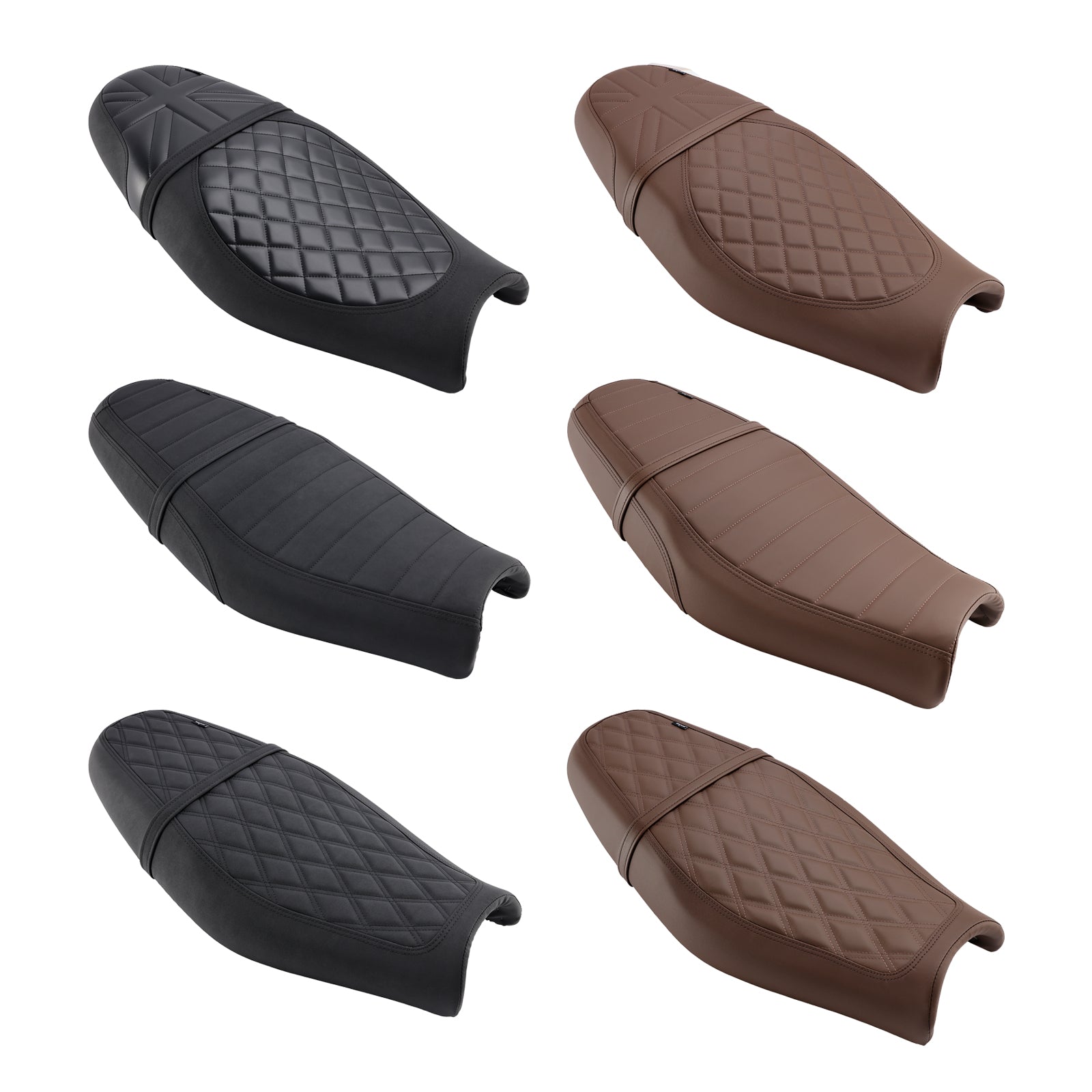 16-22 Street Twin a 23-24 Speed Twin Triumph Kompletní nízký polštář Polštář jezdec Brown Black