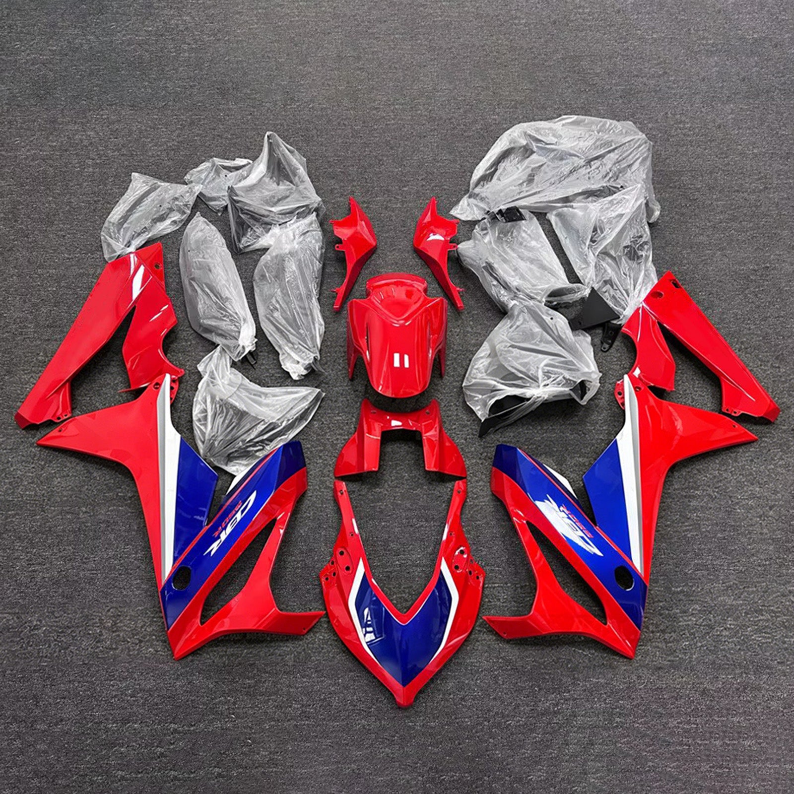 Amotopart 2019-2020 Honda CBR650R Red/Blue Fairing Kit