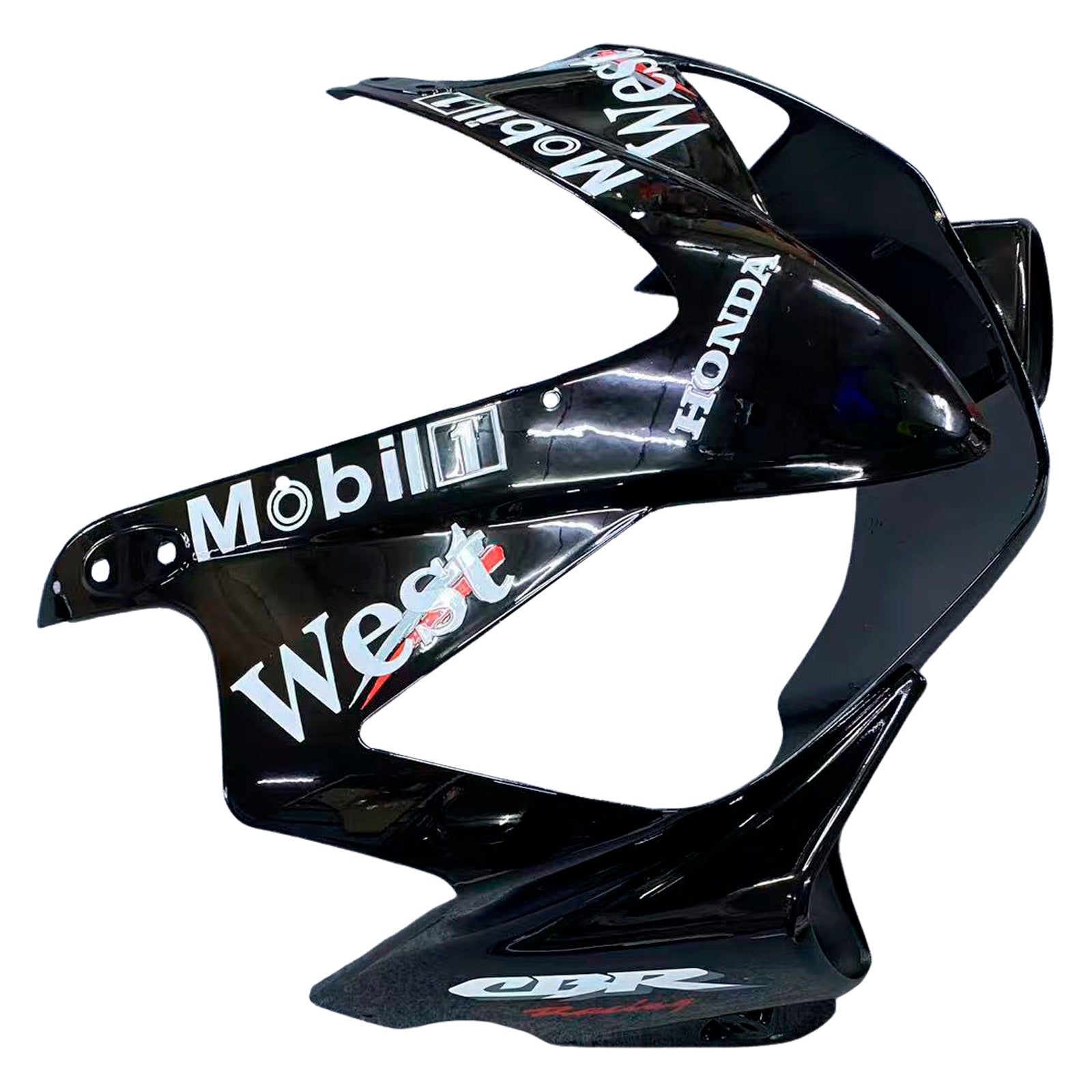 Amotopart 2004-2007 Honda CBR600 F4i Black White Fairing Kit