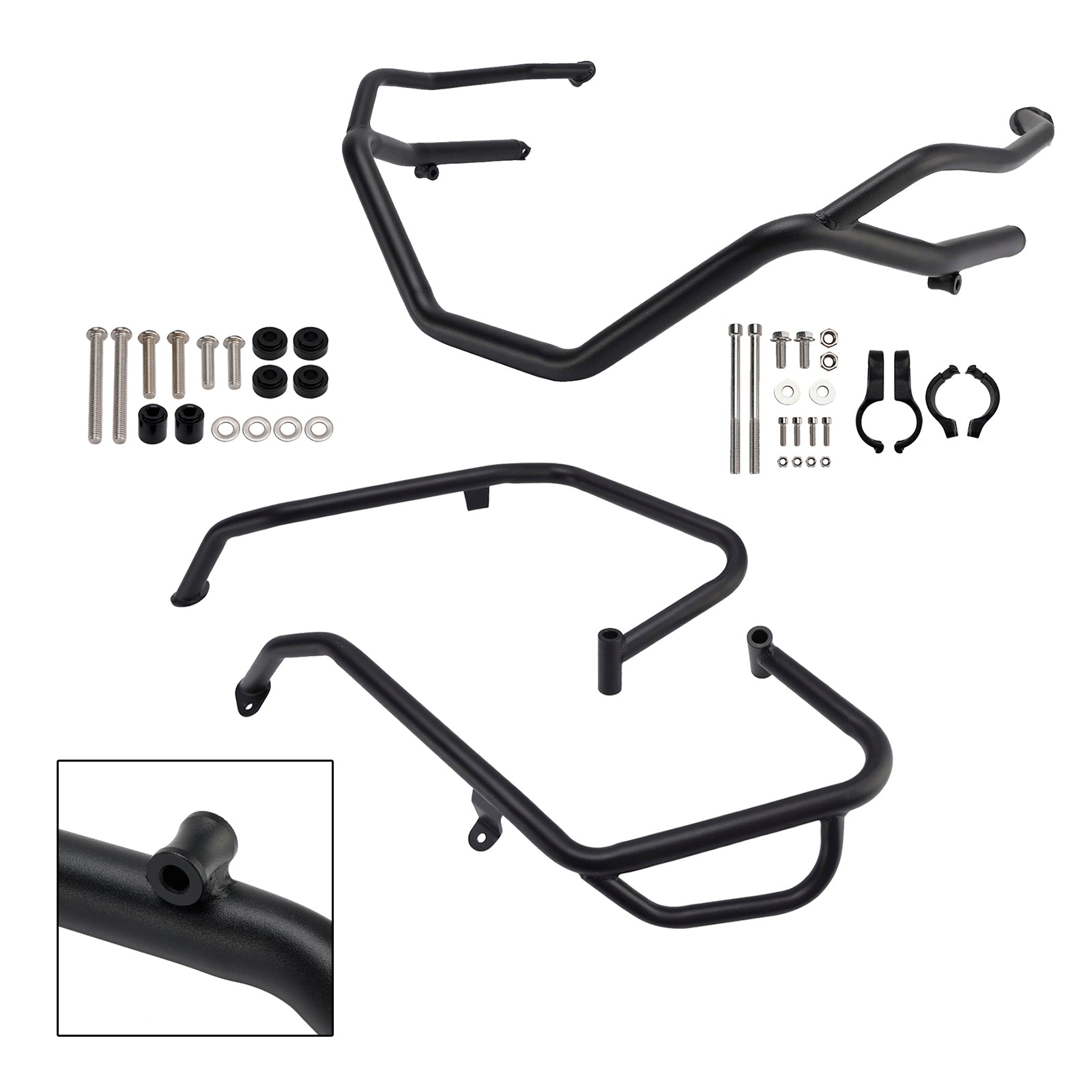 Honda X-Adv 750 2025+ Upper + Lower Engine Guard Frame Crash Bar Kit Black