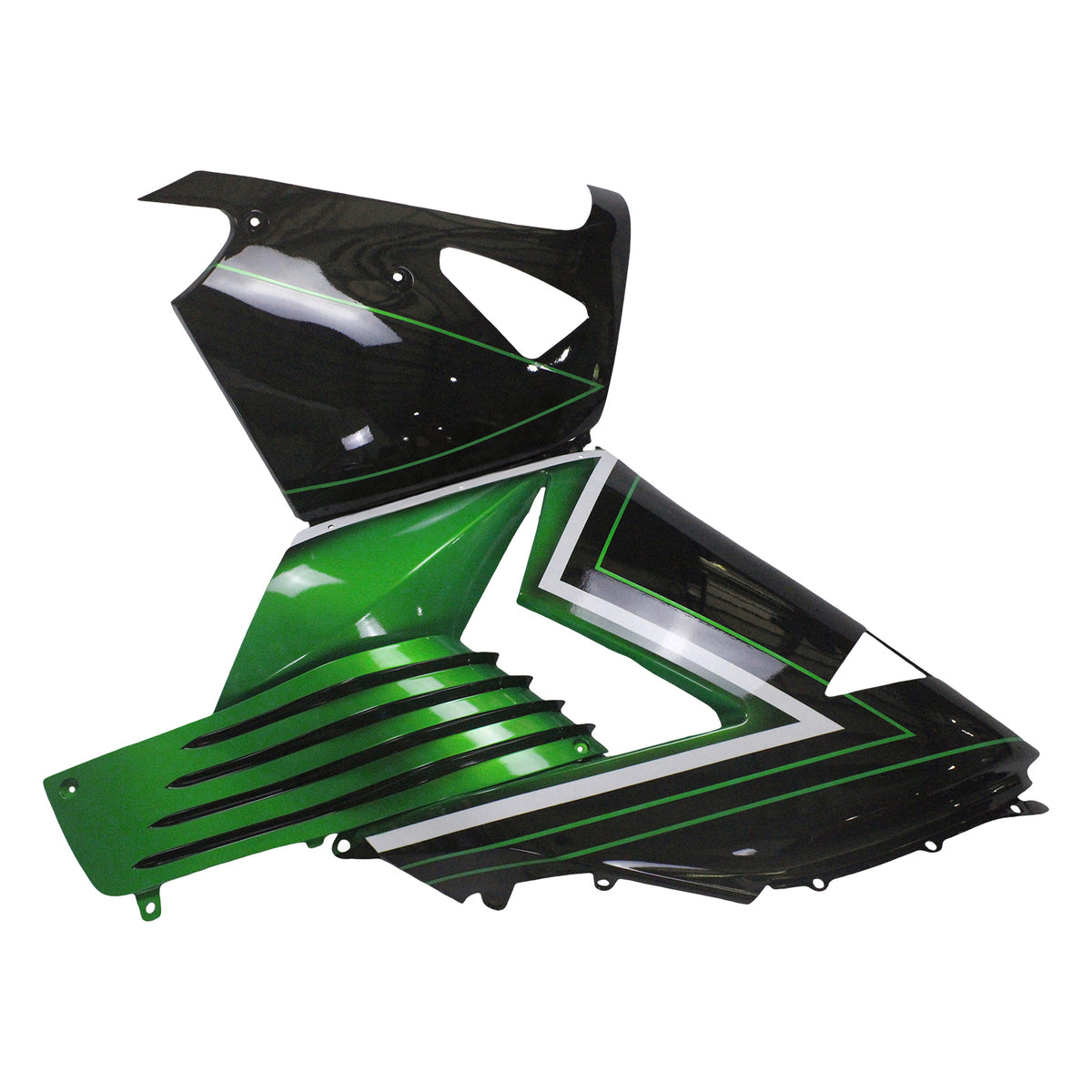 Amotopart 2006-2011 Kawasaki ZX-14R Black Gray Green White Fairing Kit