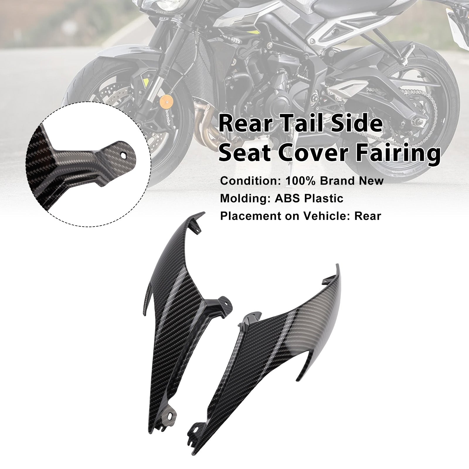 Street Triple 765 R RS 2020-2025 Rear Tail Side Seat Cover Fairing