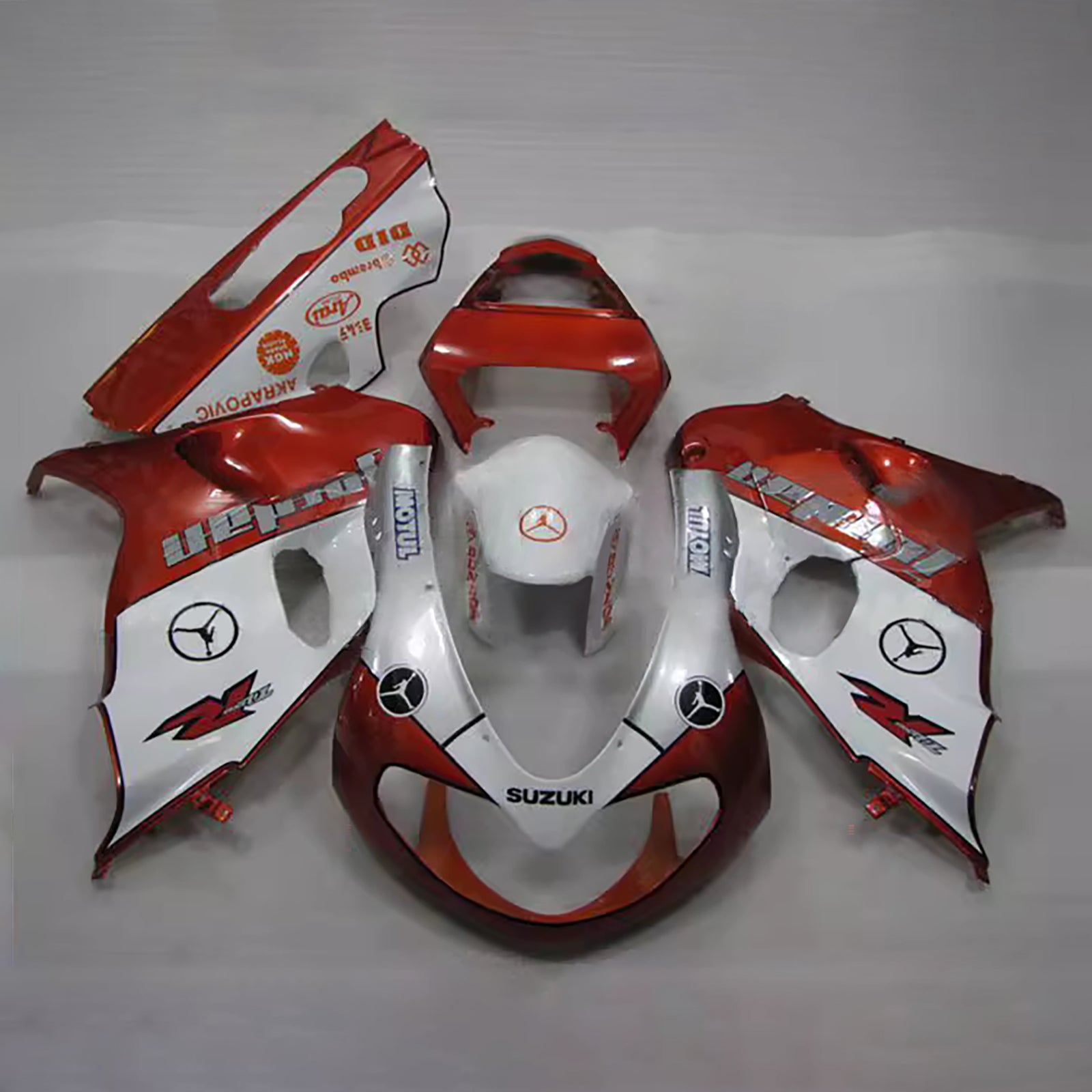 Amotopart 1998-2003 Suzuki TL1000R White Orange Fairing Kit