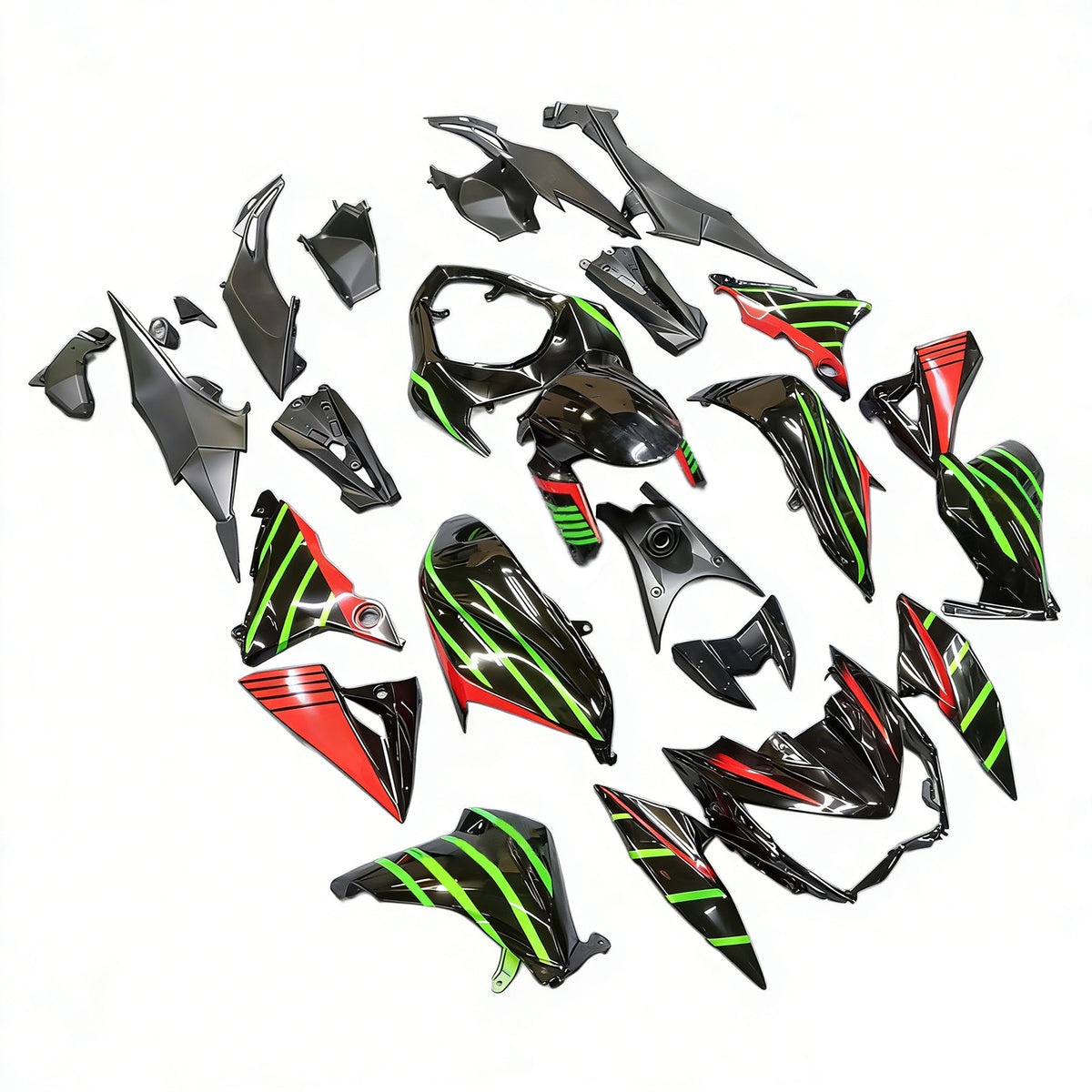 Amotopart 2013-2018 Kawasaki Z800 grijs zwart groen wit kuipset