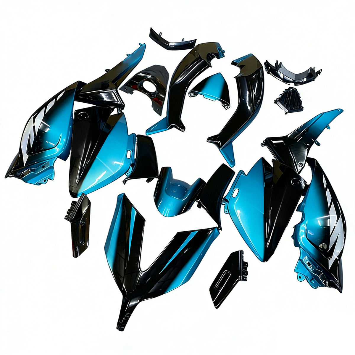 Amotopart 2015-2016 Yamaha TMAX530 Blue Black Fairing Kit