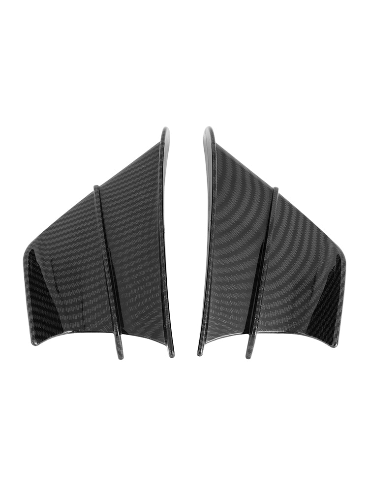 Winglet-Kit aerodinámico de aleta de viento, cubierta embellecedora de alerón para motocicleta Universal