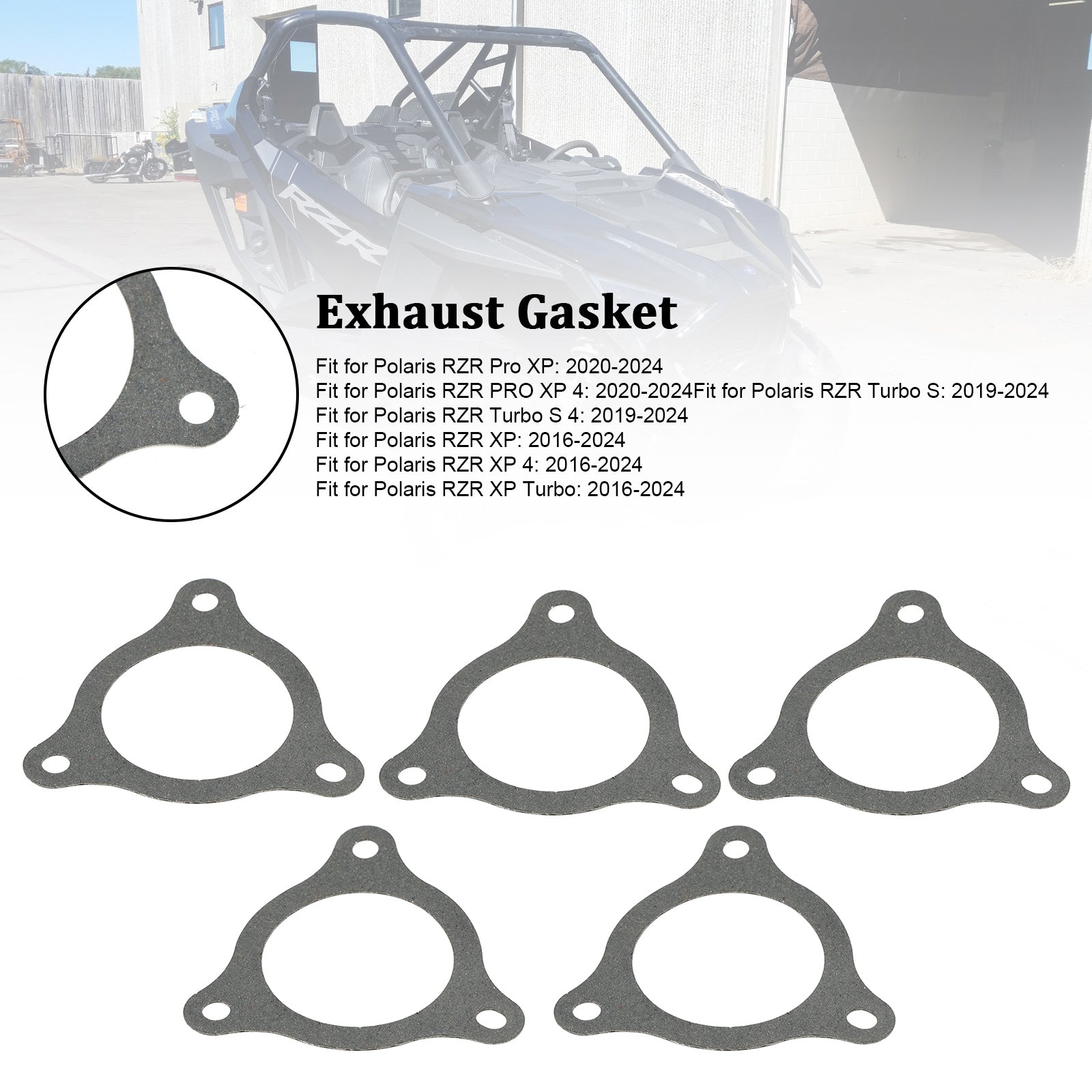 16-23 Polaris RZR Turbo XP PRO 5PC Upgraded Exhaust Gasket 5814340 5814963
