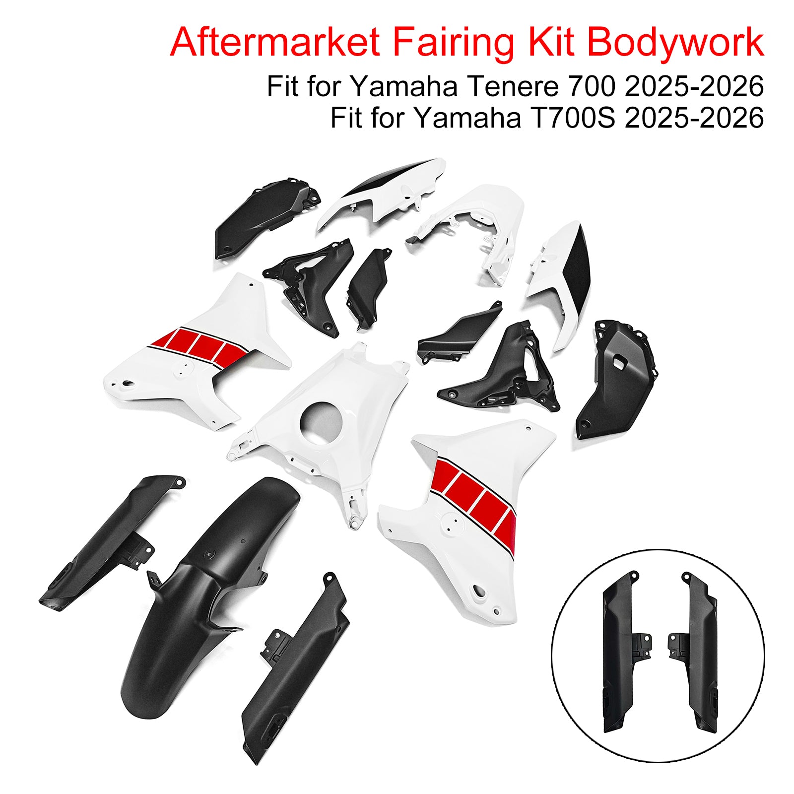 Amotopart 2025-2026 Yamaha Tenere 700 T700S Fairing Kit Collection