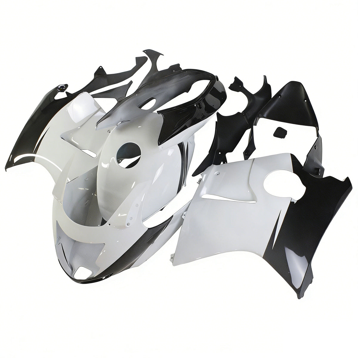 Amotopart 1996-2007 Honda CBR1100XX SuperBlackBird Grey Black White Sada kapotáže