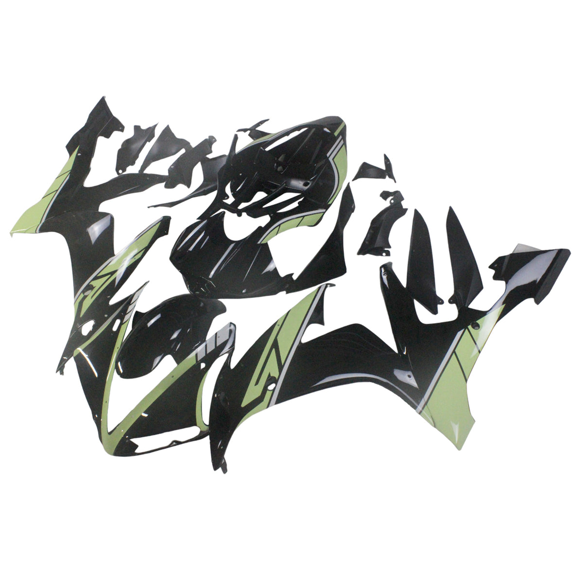 Amotopart 2004-2006 Yamaha YZF-R1 White Black Gray Green Fairing Kit