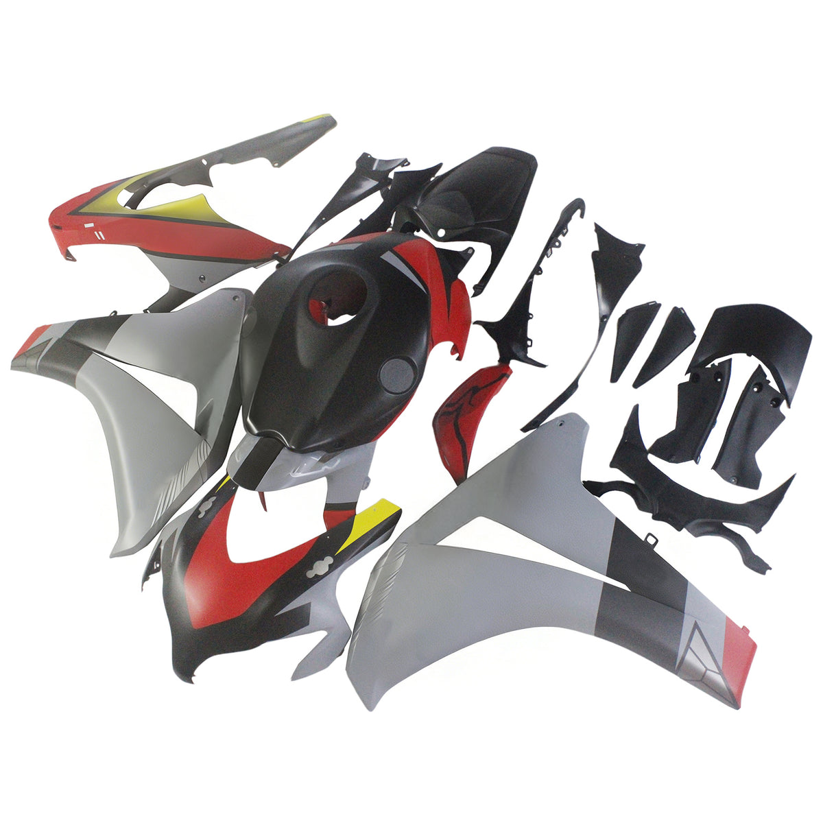 Amotopart 2008-2011 Honda CBR1000RR Black Grey Fairing Kit