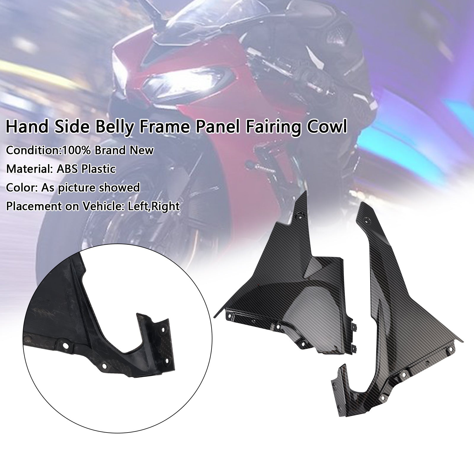 2024-2025 Daytona 660 Hand Side Belly Frame Panel Fairing Cowl