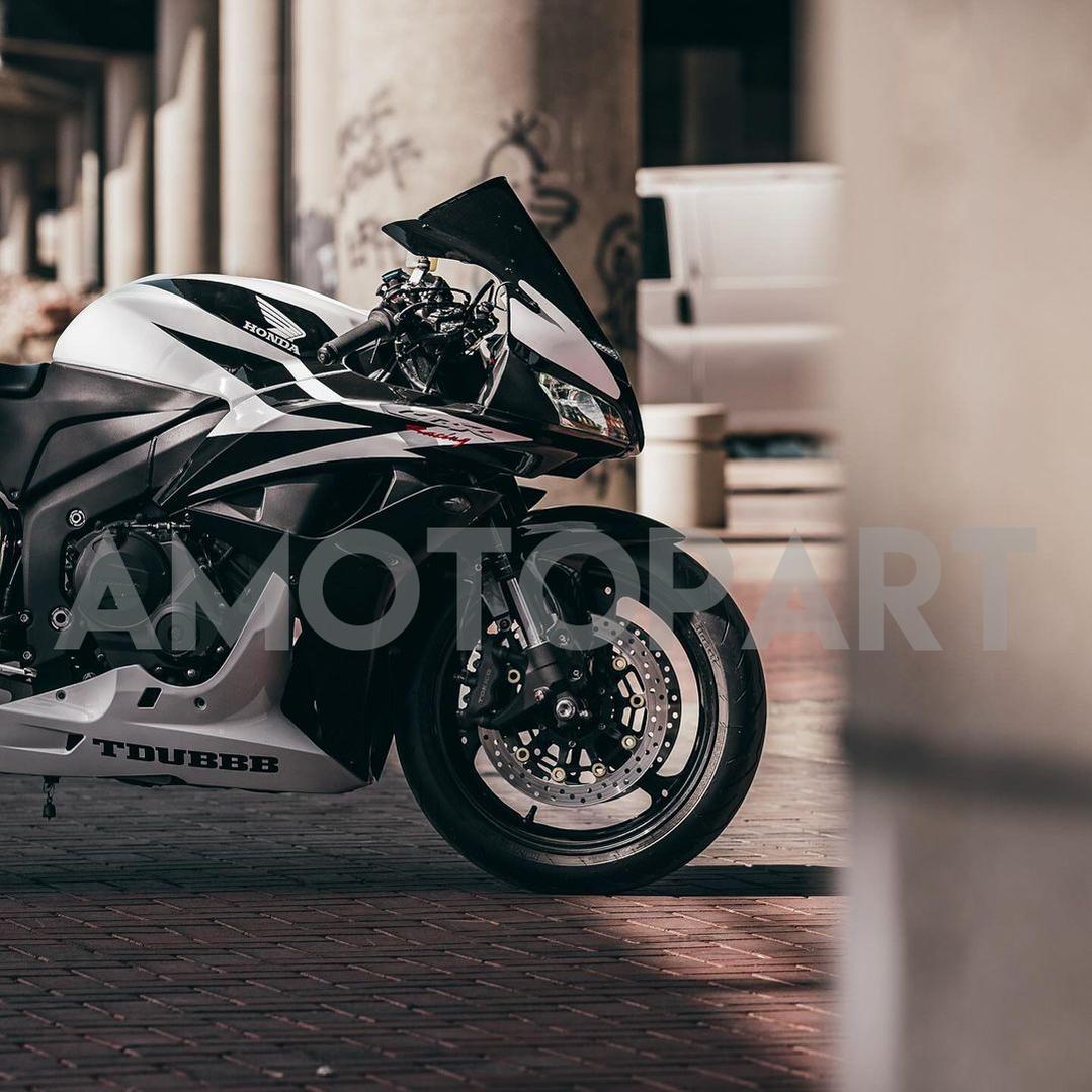 Amotopart Honda 2007-2008 CBR600RR White Black Fairing Kit