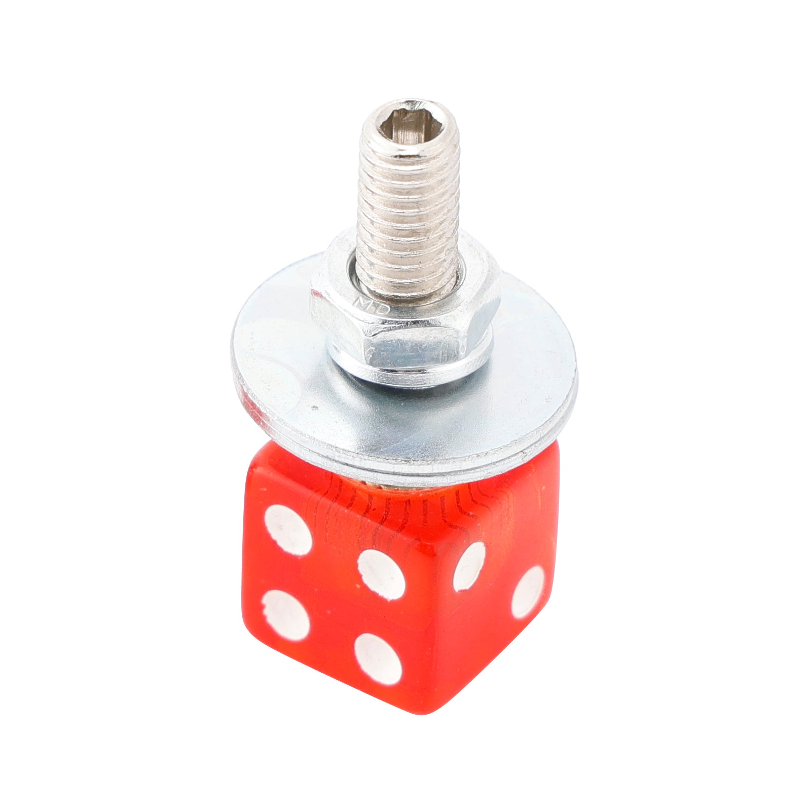 X2 M6 Plastic Custom Head Dice License Plate Frame Screws Bolts Hardware Red