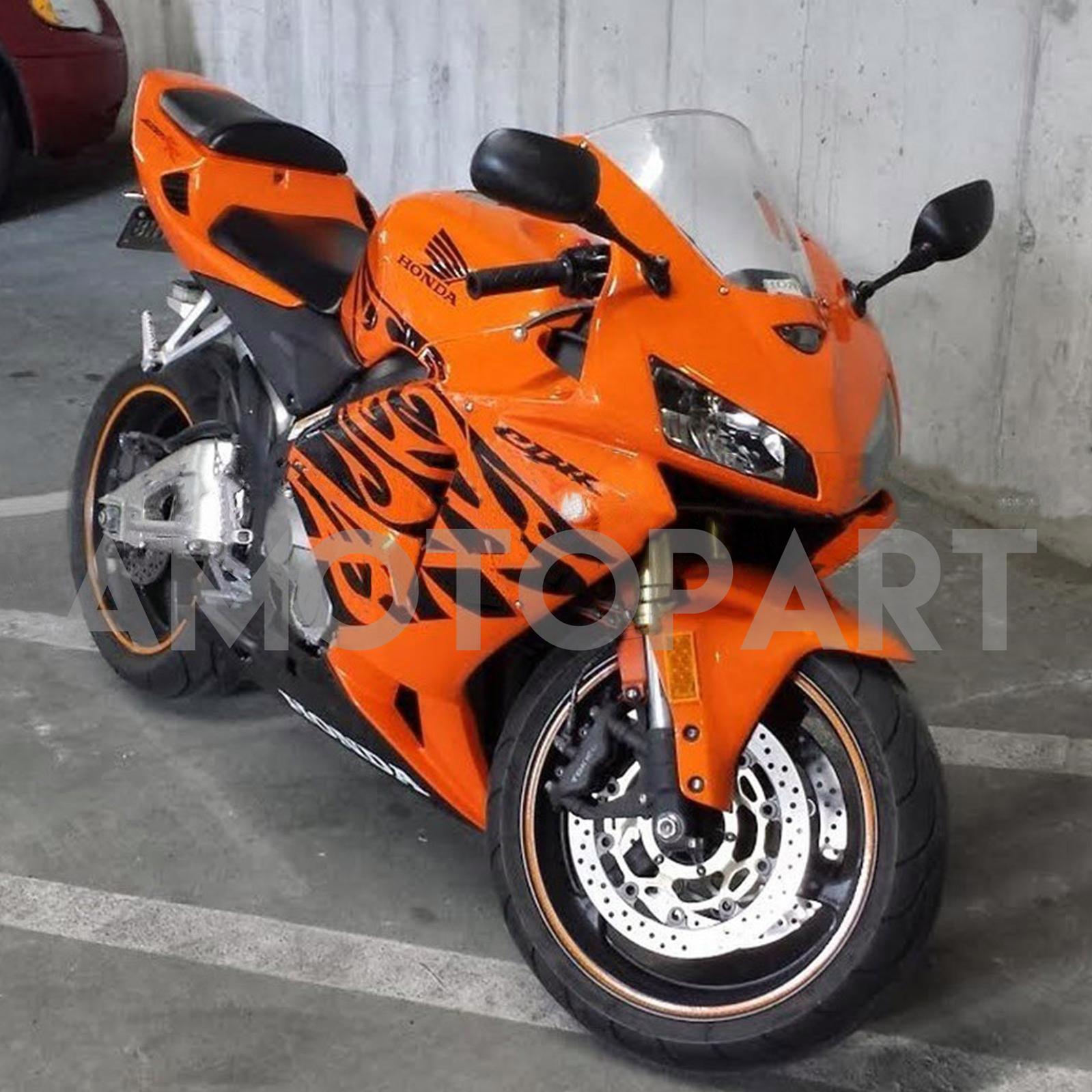 Amotopart 2005-2006 Honda CBR600RR Orange Black Fairing Kit