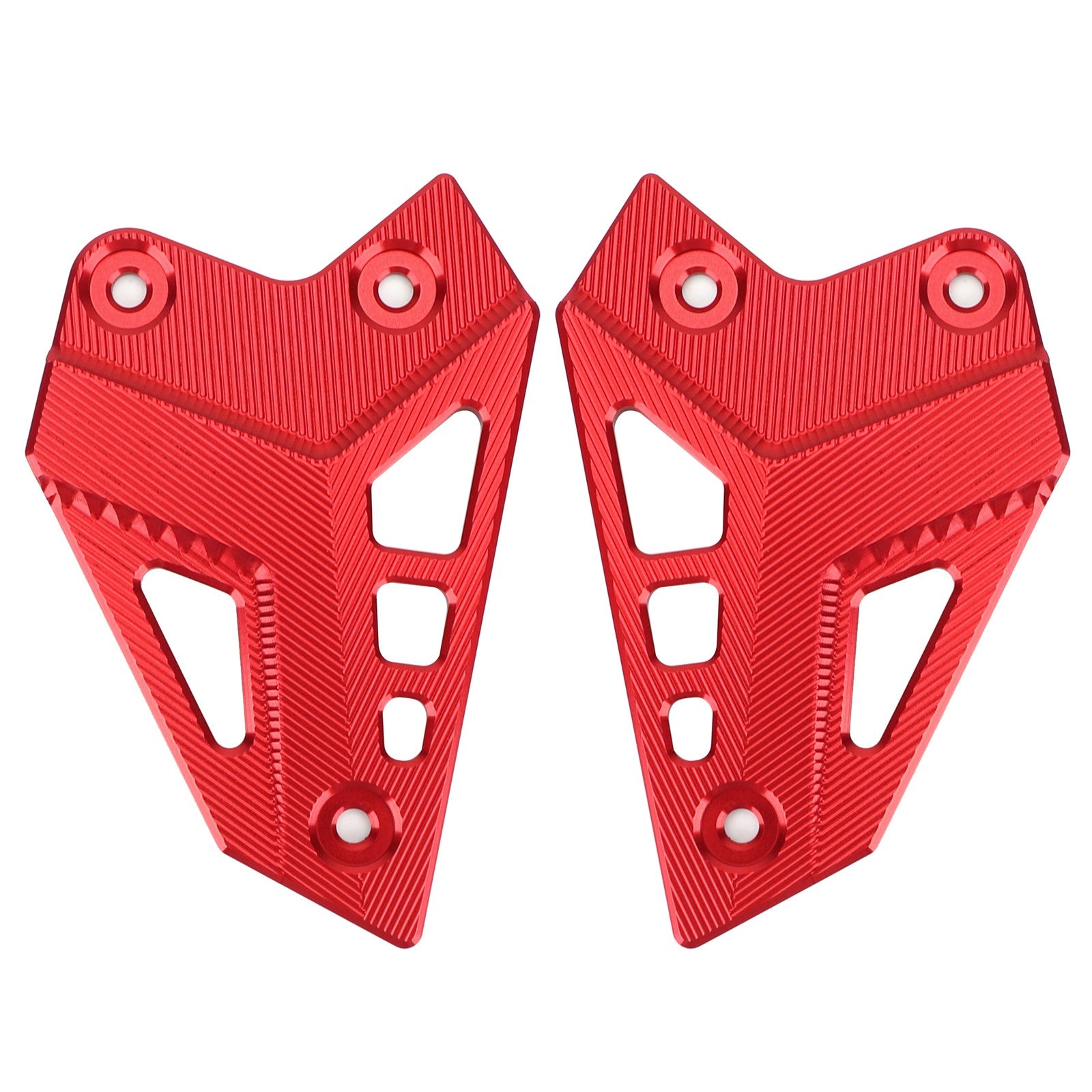 17-21 Kawasaki Z900 Footpeg Footrost Heel Plates Guard Protector Set Red