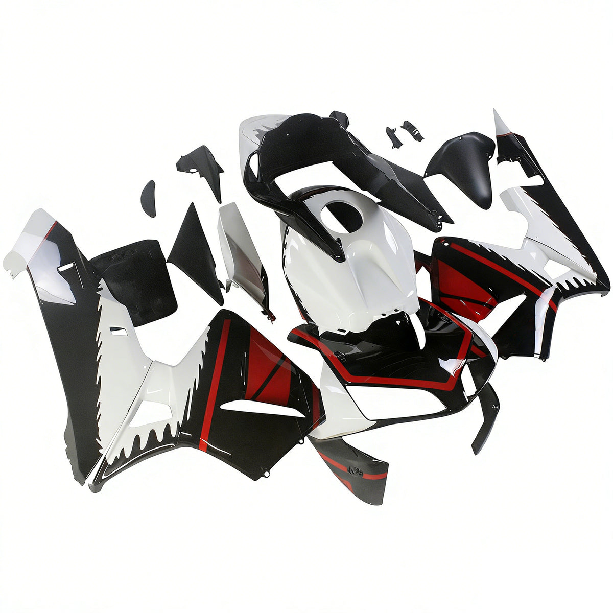 Amotopart 2003-2004 Honda CBR600RR F5 White Black Fairing Kit