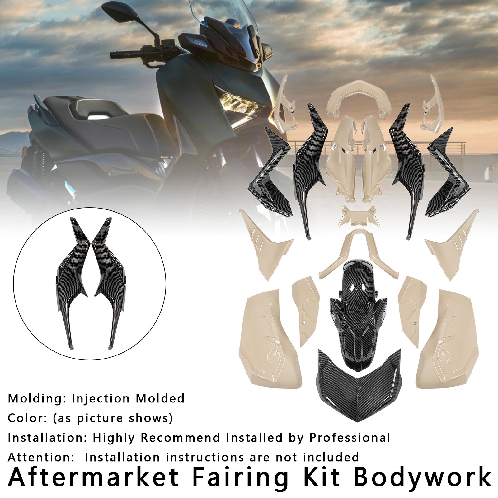 Amotopart 2023-2024 Yamaha X-MAX 300 Fairing Kit