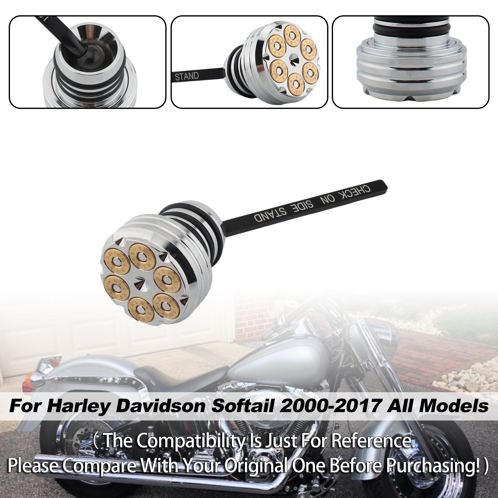 2000-2017 Softail All Models Oil Dipstick Tank Cap Plug