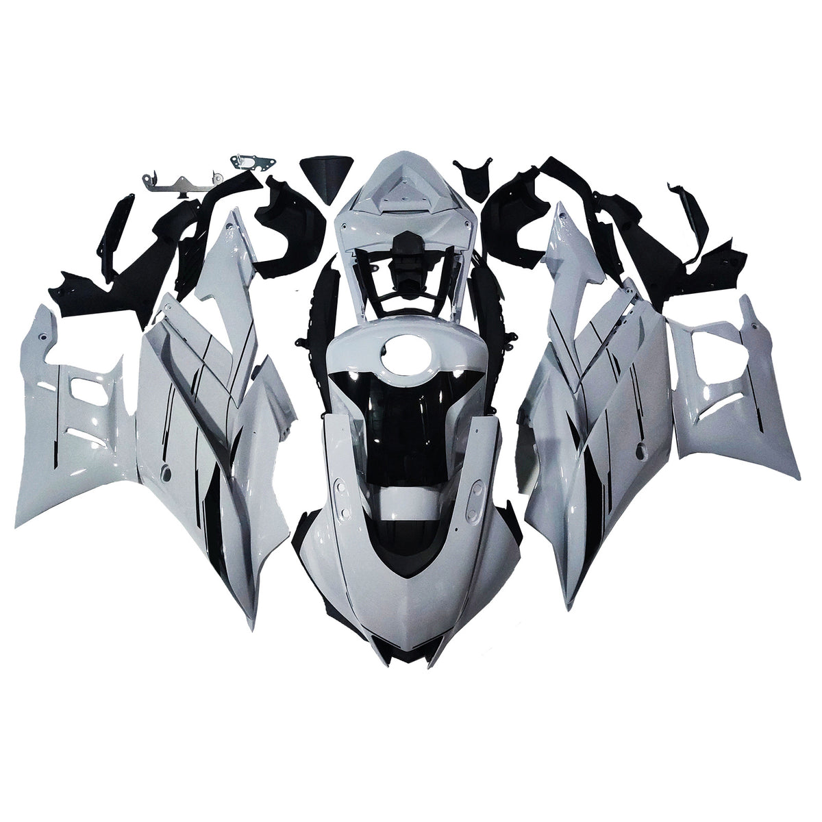 Amotopart 2019-2021 Yamaha YZF-R3 R25 grijs wit zwart kuipset