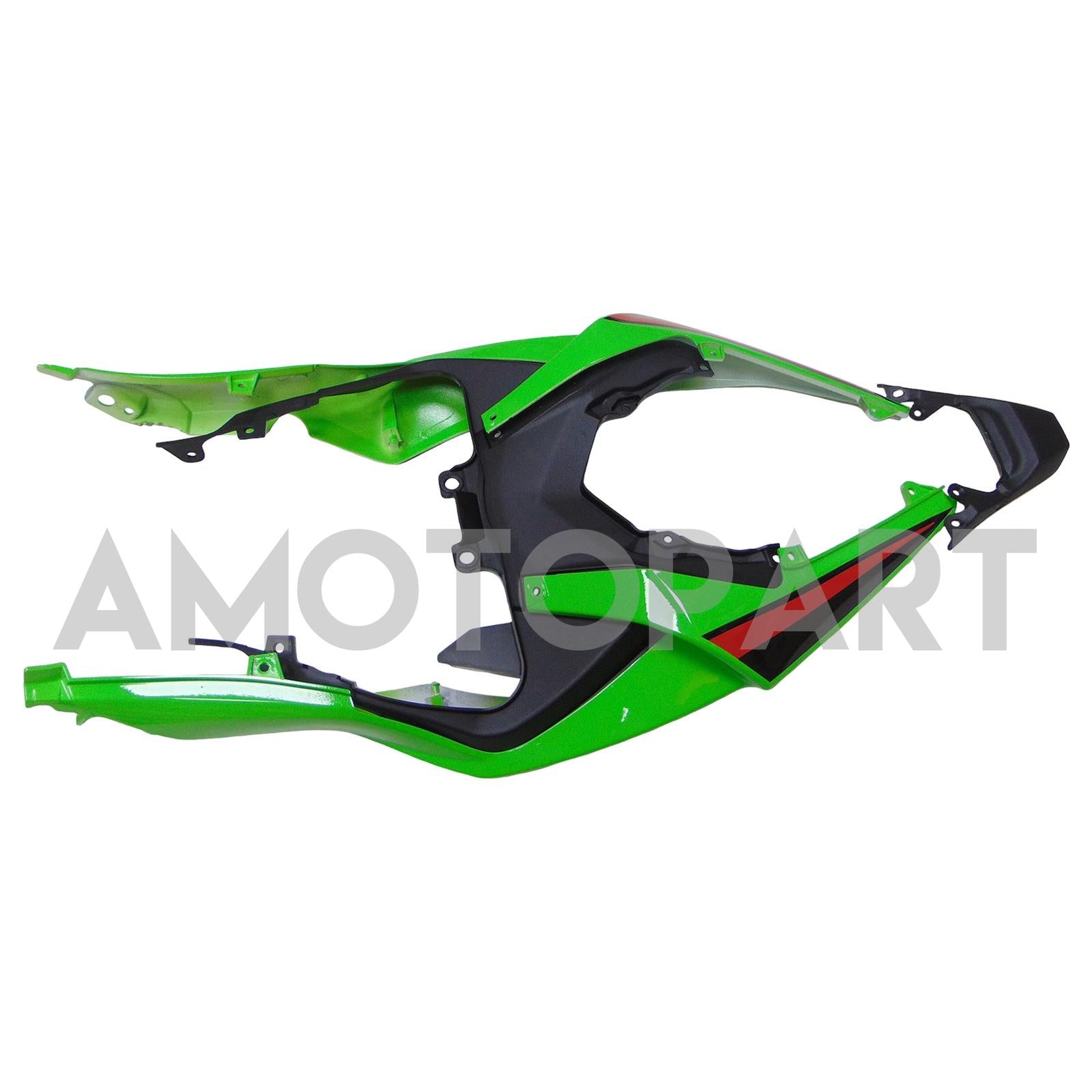 Amotopart 2019-2023 Kawasaki ZX6R Green Black Fairing Kit