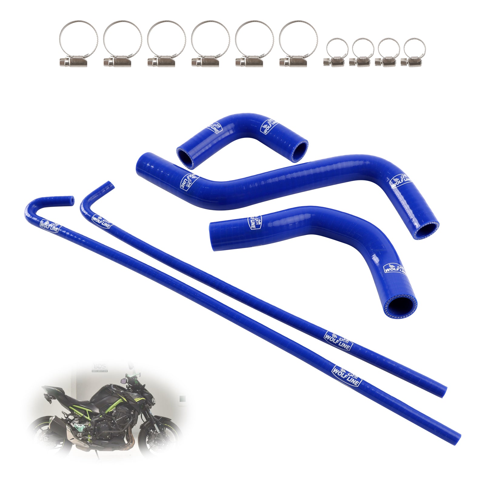 17-24 Kawasaki Z900 & 17-25 Z900RS Silicone Radiator coolant Hose kit