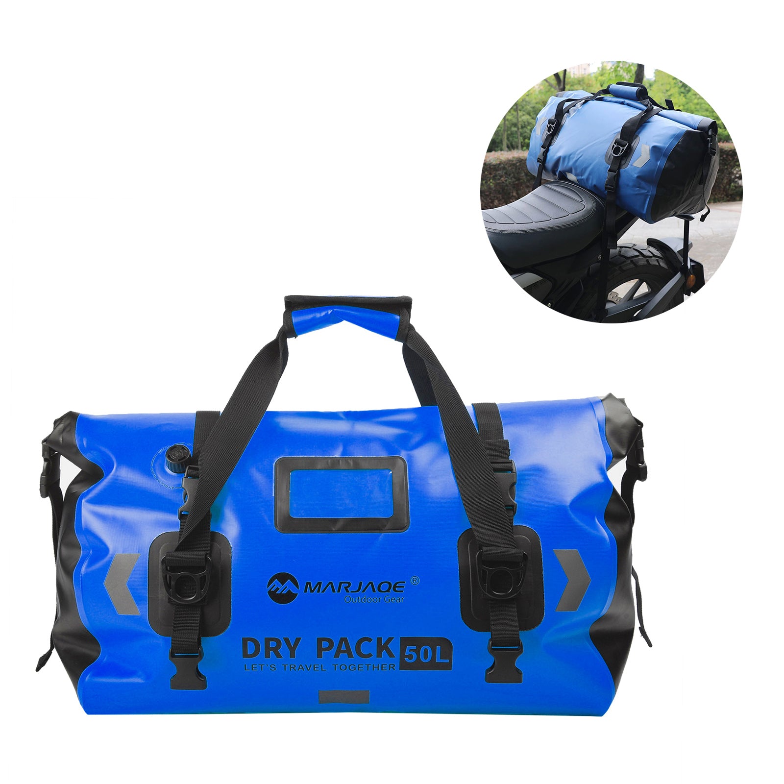 Scooter Motorcycle Side Tail Bag Saddlebag Color Matching Luggage 50L