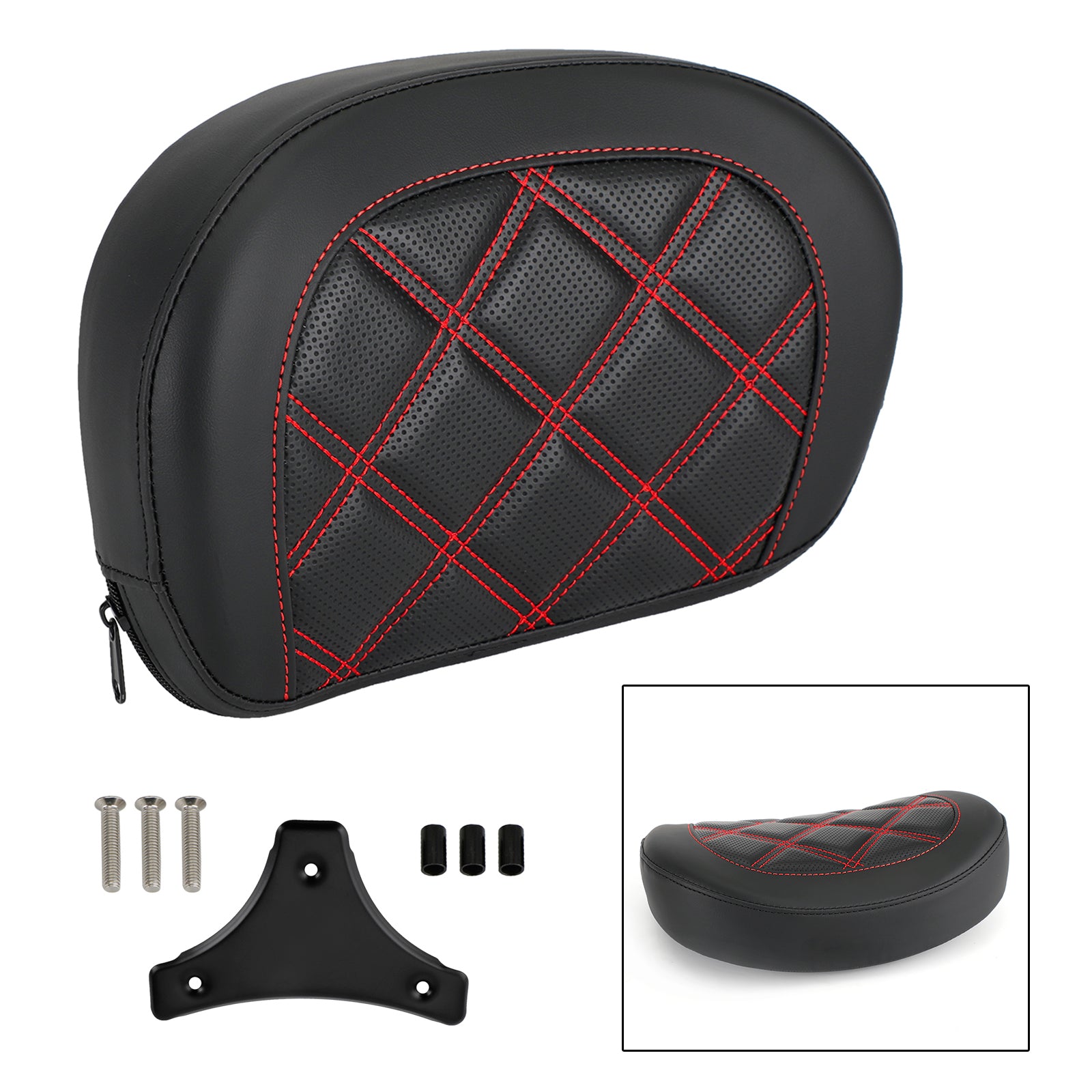 Driver Rider Sissy Bar Seat Backrest Pad for CVO Street Glide FLHXSE 2015-2021