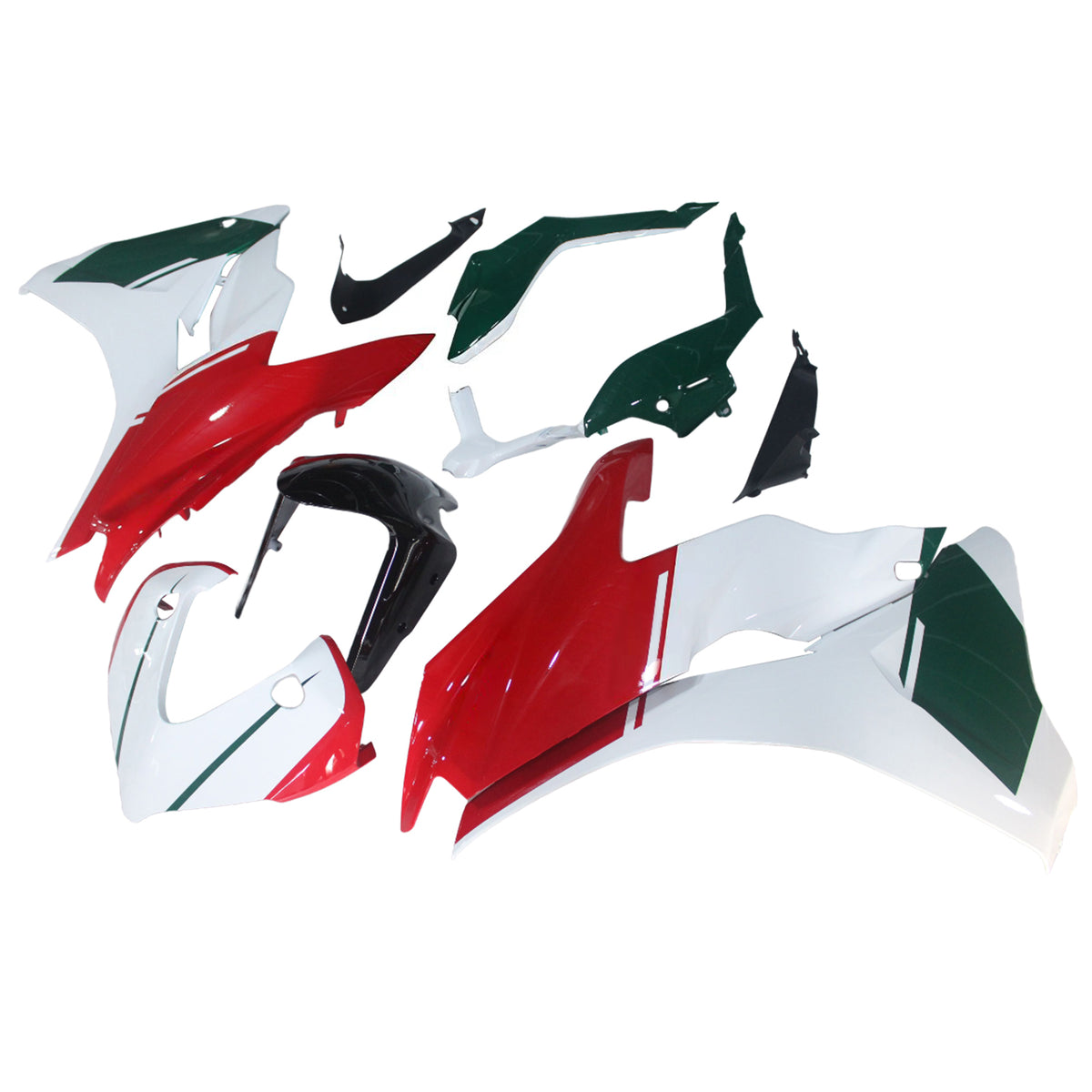 Amotopart 2017-2020 Ducati Supersport 939 939S White Red Fairing Kit
