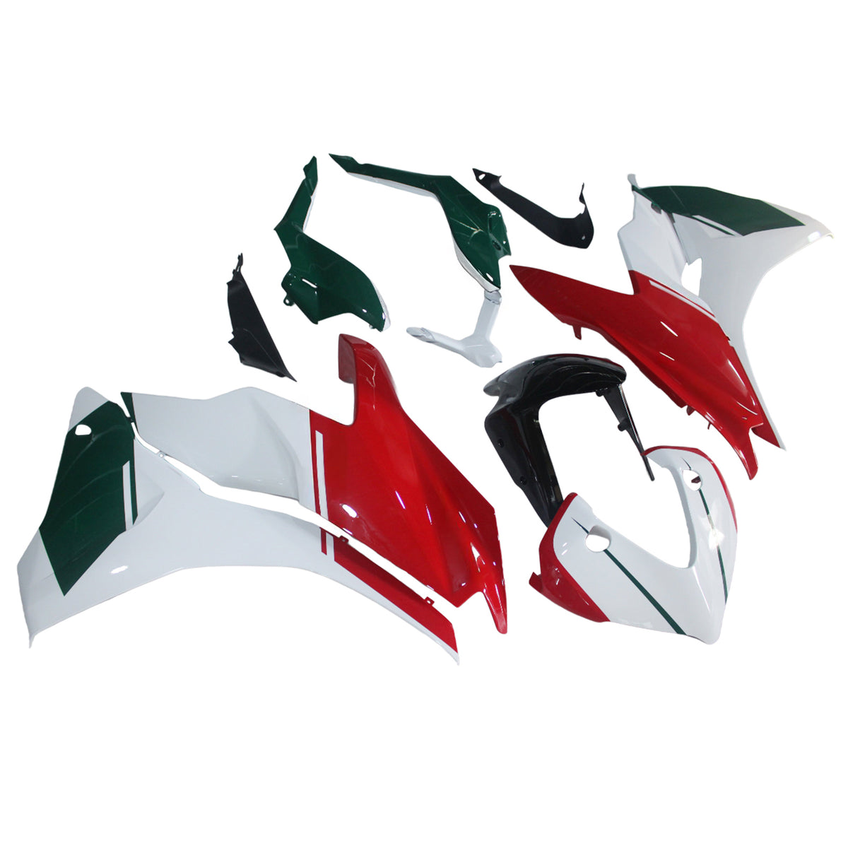 Amotopart 2017-2020 Ducati Supersport 939 939S White Red Fairing Kit