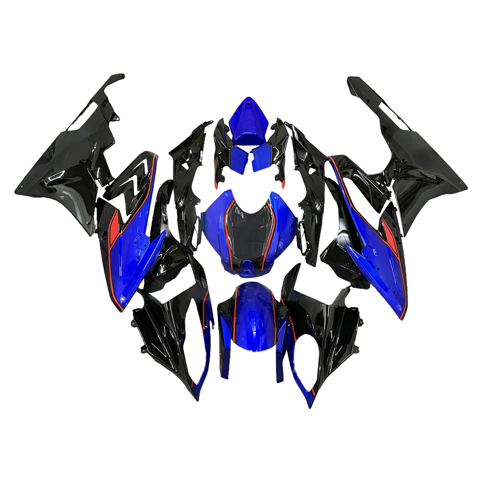 Amotopart 2015-2016 BMW S1000RR rote Linien Schwarzblau Abzugskit