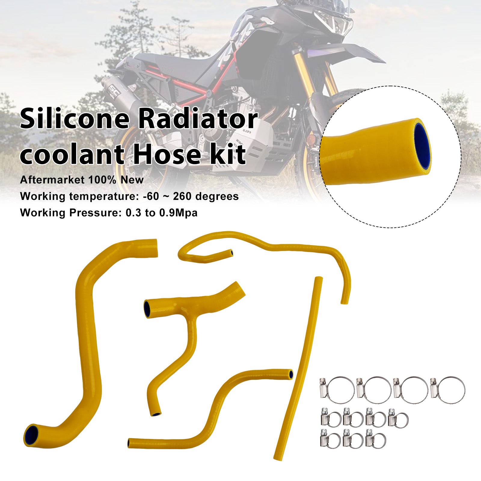 2022-2025 Aprilia Tuareg 660 Silicone Radiator coolant Hose