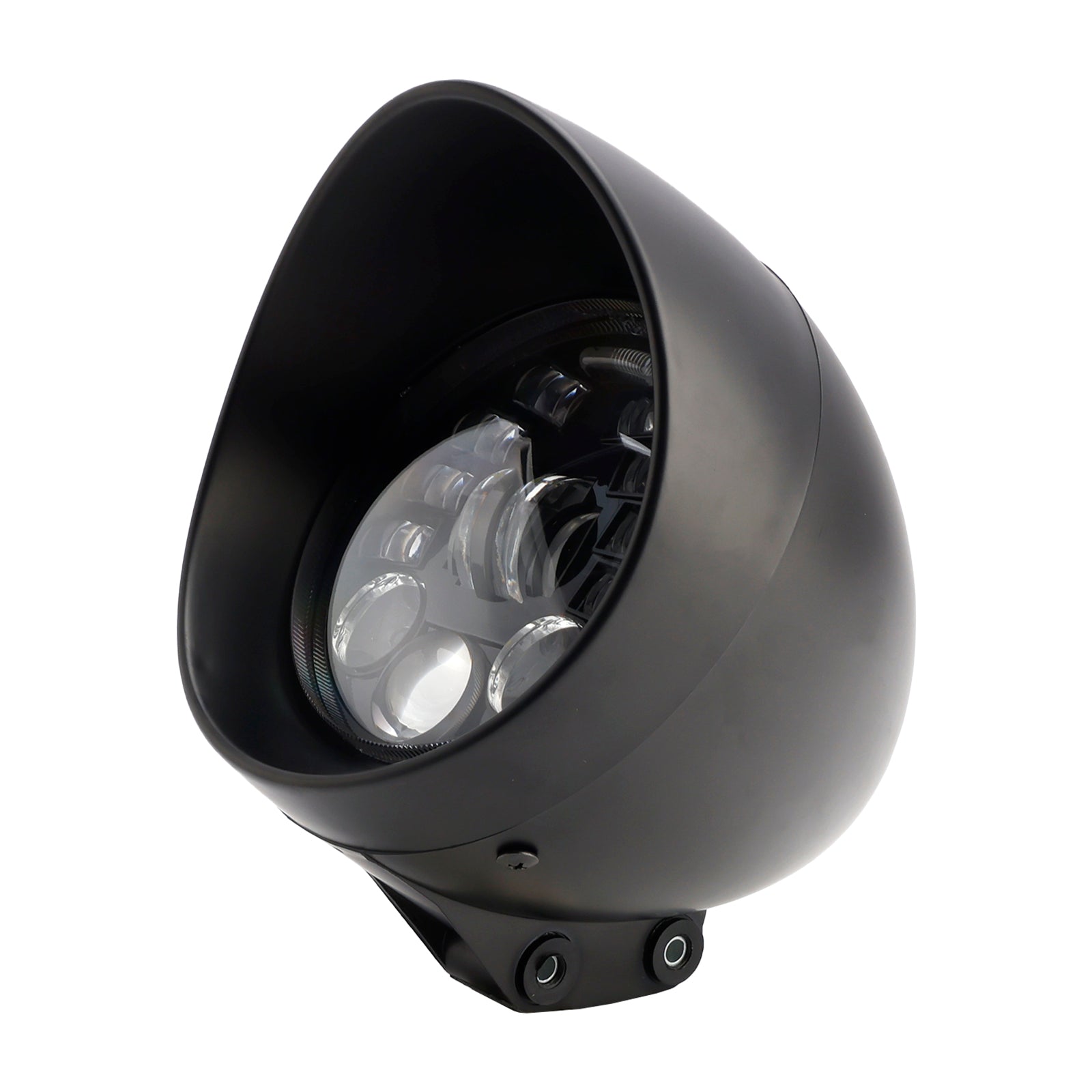 Motorcycle Chrome 5.75" Headlight Lamp Spotlight Universal Multifunctional