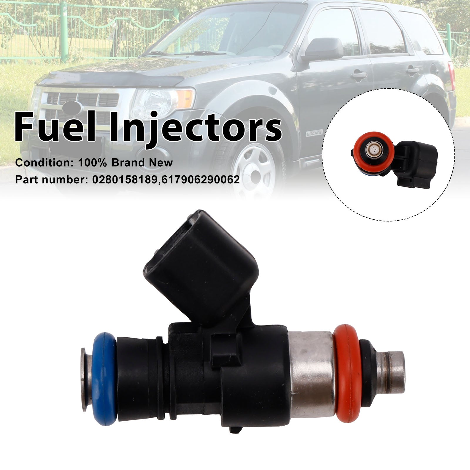Inyectores de combustible Mercury Mariner Ford 3.0L 617906290062 0280158189